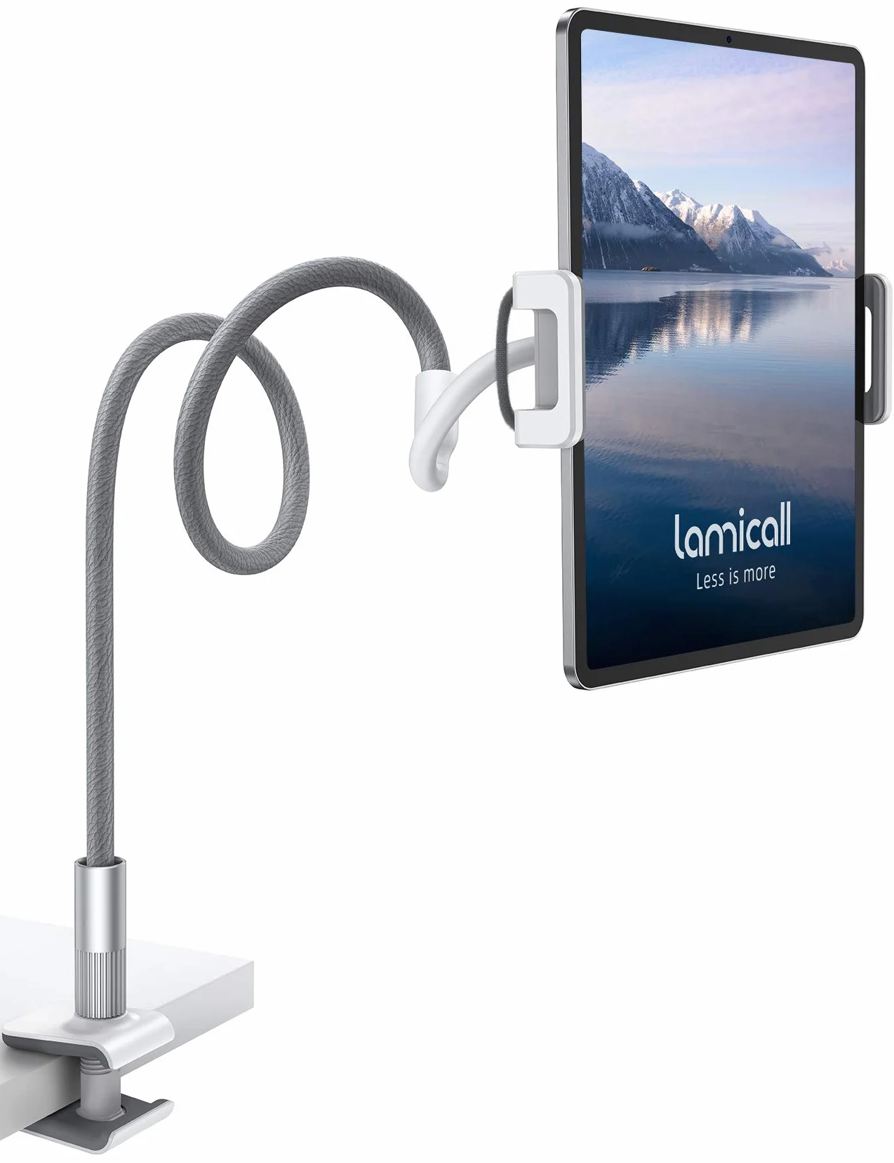Lamicall Uchwyt na tablet na gęsiej szyi, uniwersalny stojak na tablet - 360 elastyczny uchwyt na ramię leniwe Uchwyt zaciskowy Łóżko do iPad Air Pro mini, Samsung, iPhone, więcej urządzeń 4,7-10,5"