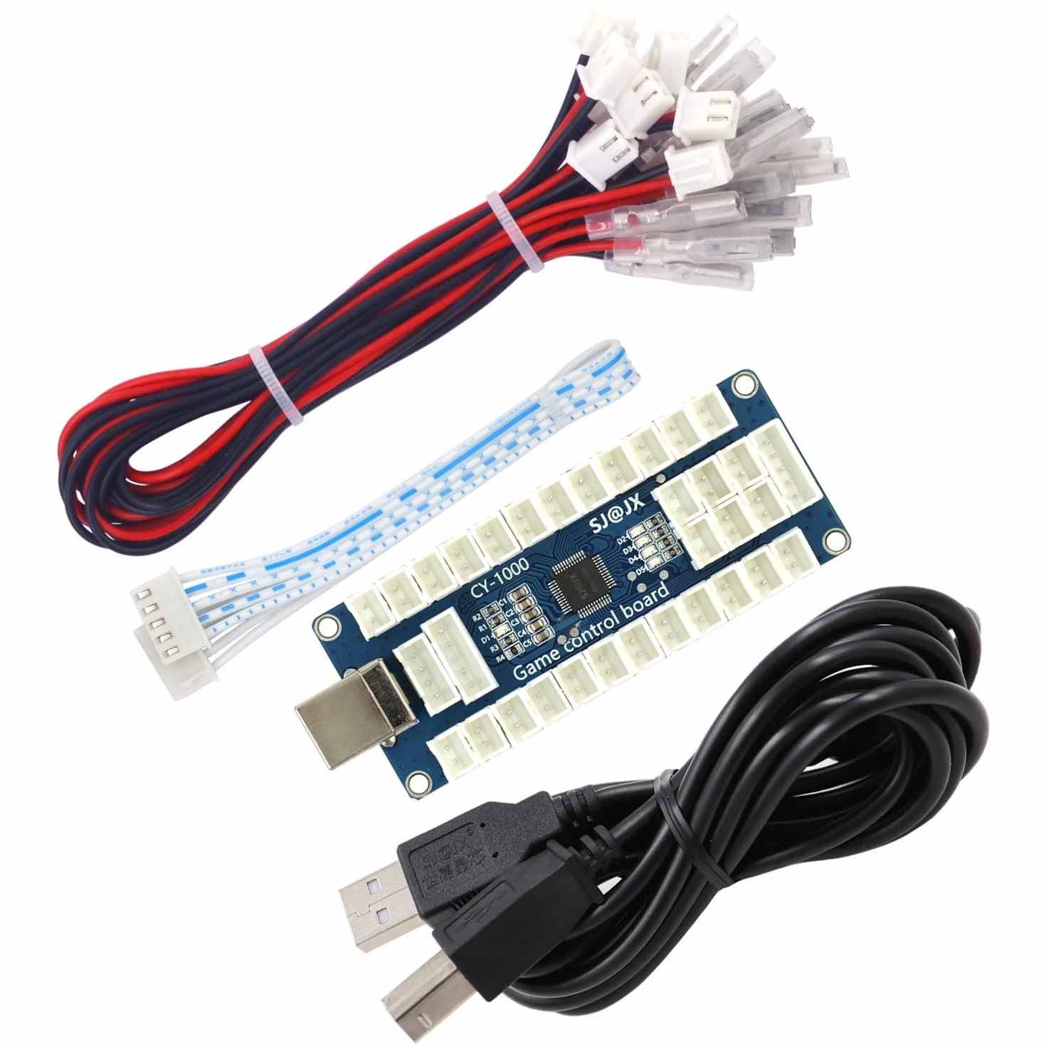 SJ@JX Arcade Game USB Encoder Board Macro Command Zero Delay Gamepad Button Joystick Controller for Nintendo Switch PC PS3 Raspberry Pi