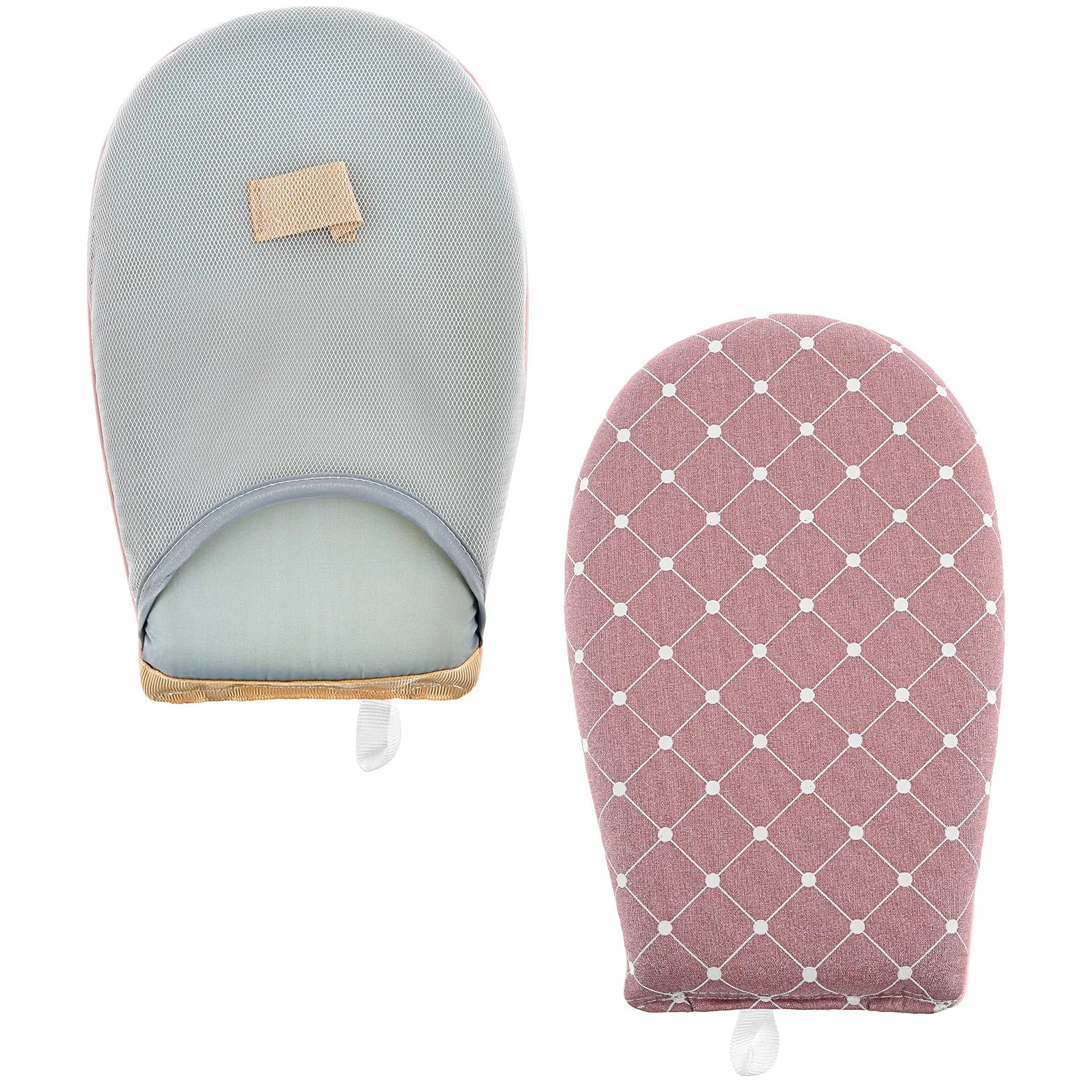 Andibro Garment Steamer rękawice do prasowania, parownica, ze szlufką na palec, wodoszczelne, odporne na wysokie temperatury, akcesoria do ubrań, koszulek, prasowania (różowe)