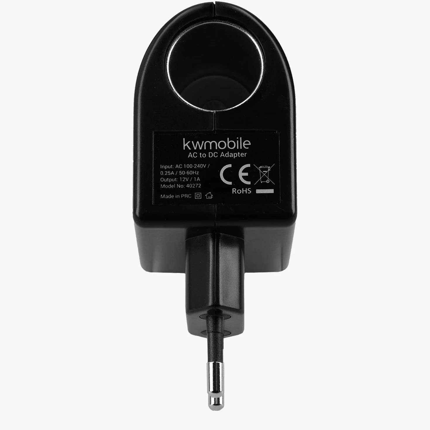 kwmobile Przetwornica napięcia 230 V na 12 V do przyczepy kempingowej – adapter do gniazda zapalniczki samochodowej – 1000 mA i maks. 12 W – adapter 230 V na 12 V