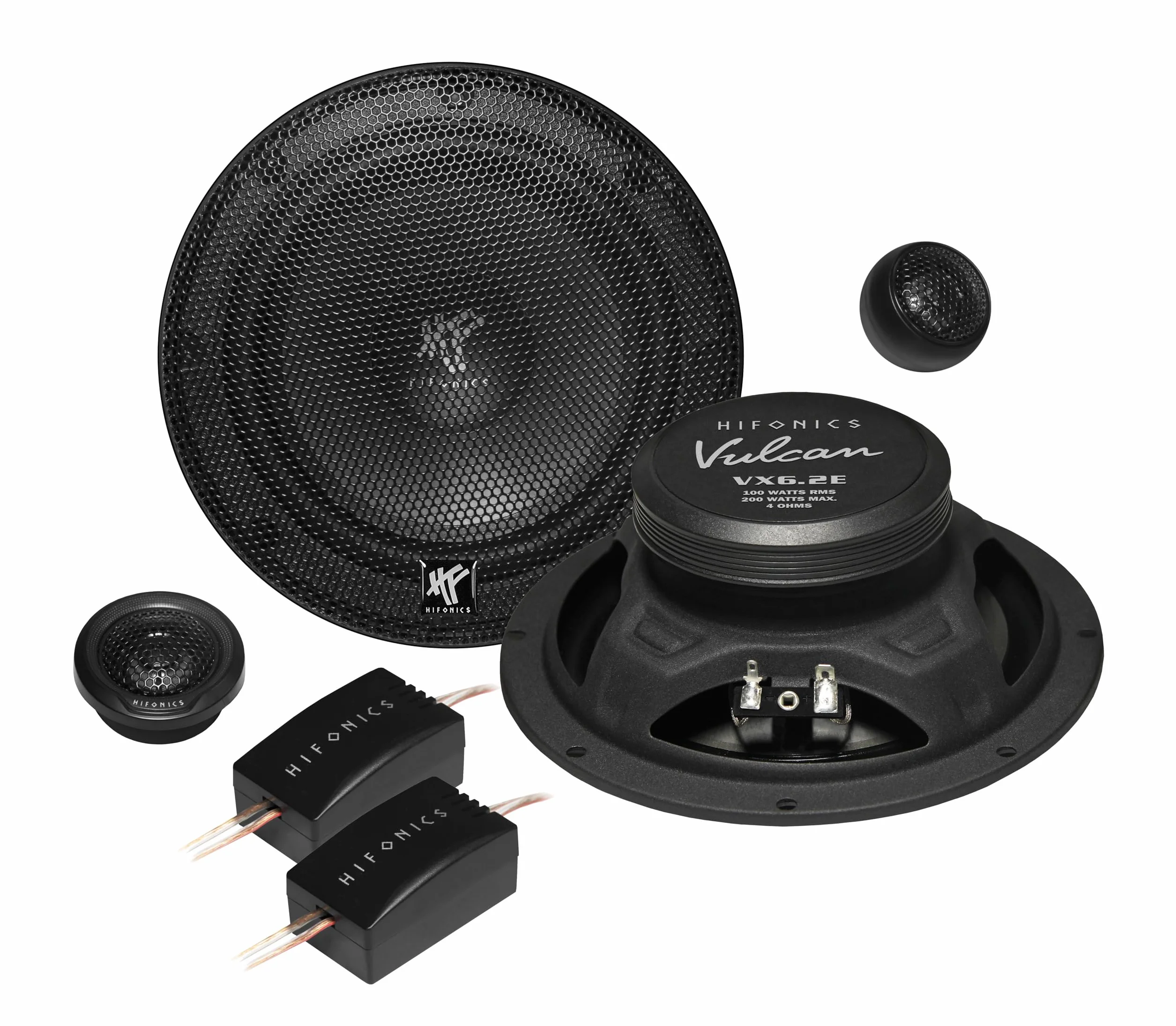 Hifonics VX6.2E - 16,5 cm (6,5") - 2-drożny komponentowy system głośników | 1 para | wbudowane głośniki dla fanów samochodów HiFi