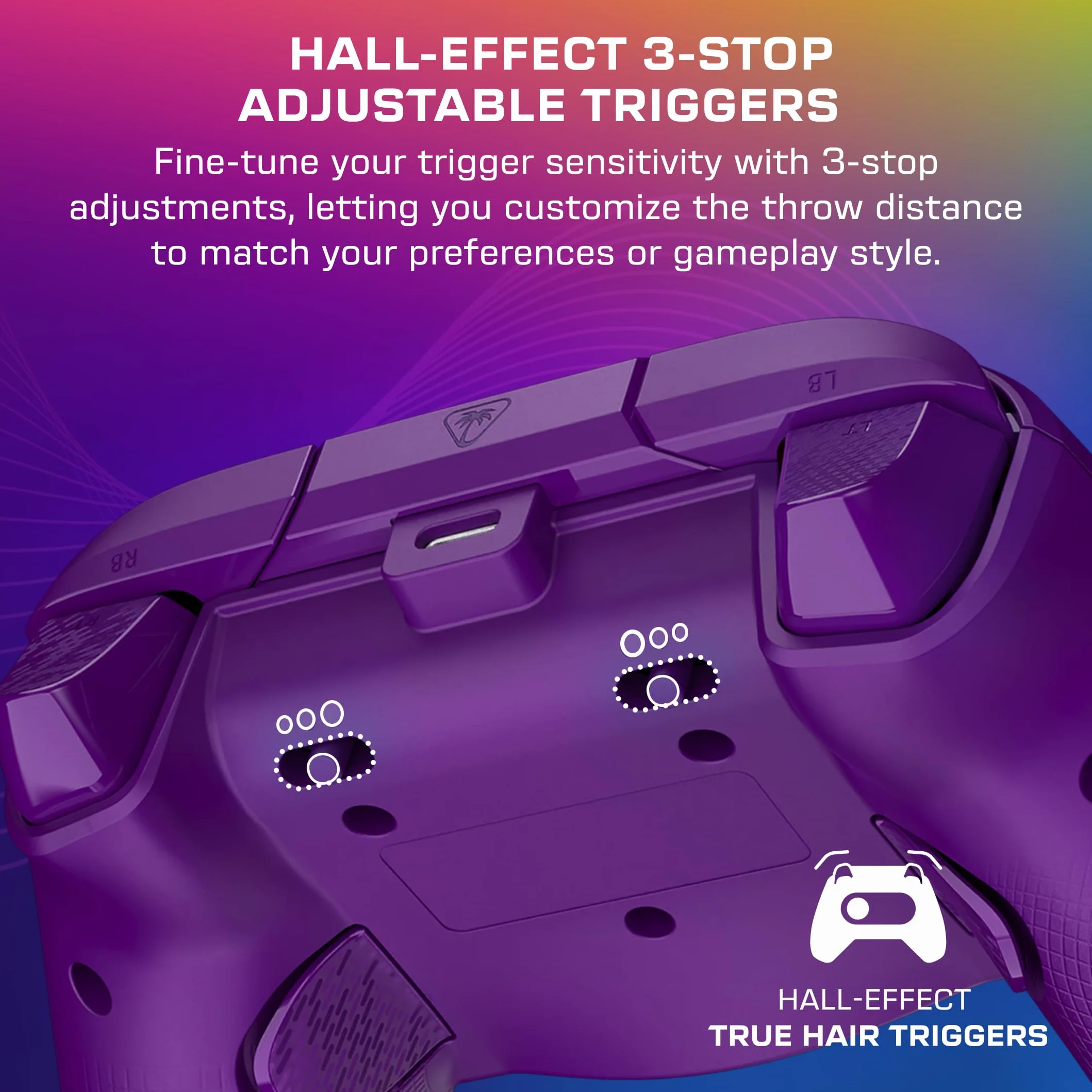 Turtle Beach Afterglow Wave Kontroler do gier RGB na przewodach w kolorze fioletowym – Licencjonowany dla Xbox Series X lub S, Xbox One i Windows