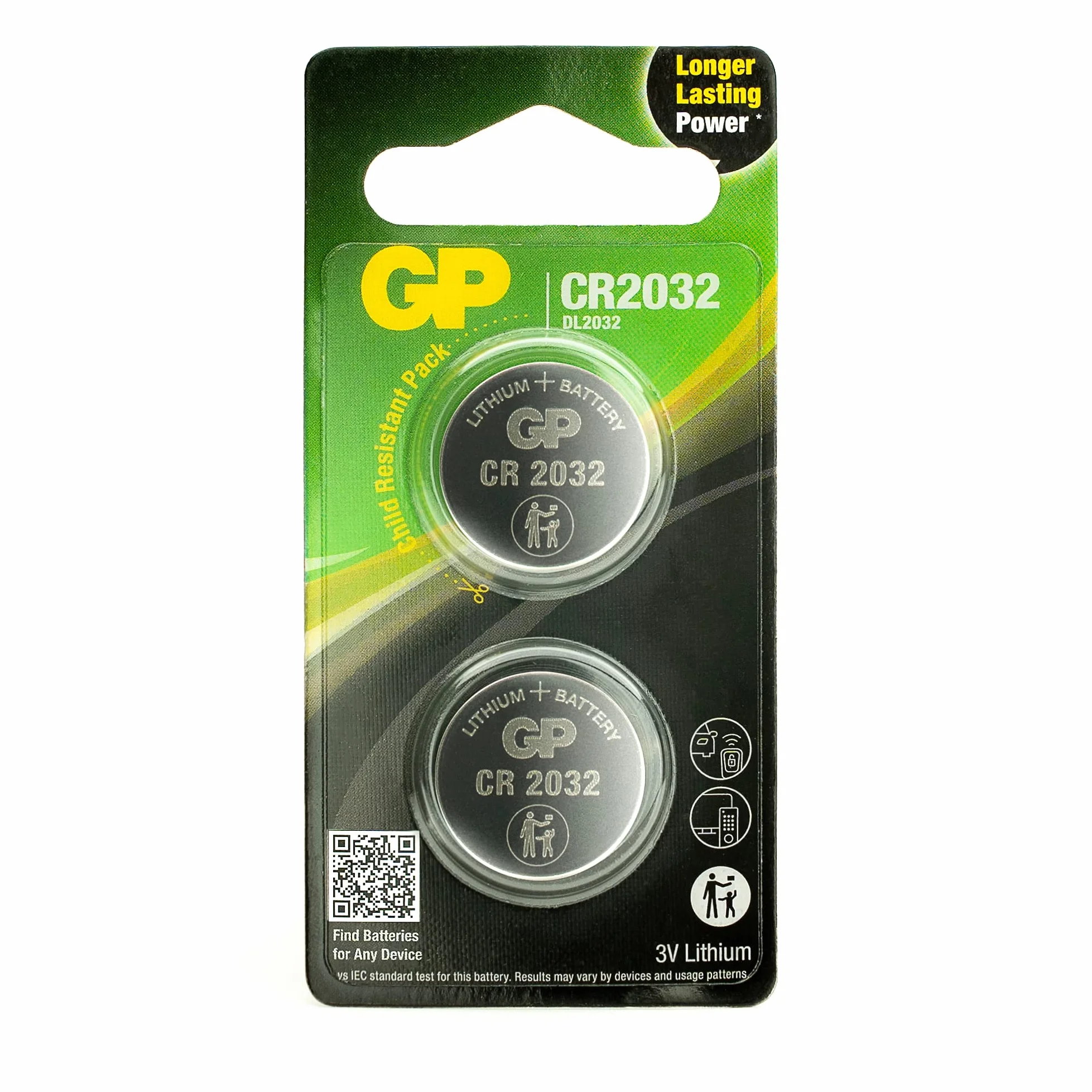 GP Baterie CR2032 3 V bateria litowa guzikowa (2 sztuki)