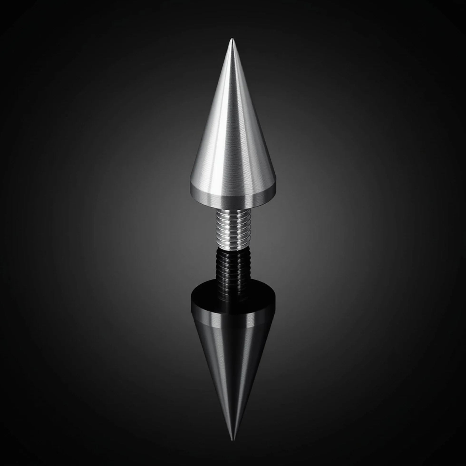 PrecisionGeek - Kolce Głośnikowe Duże M6 x 15mm L-37mm, Aluminium (4 sztuki)