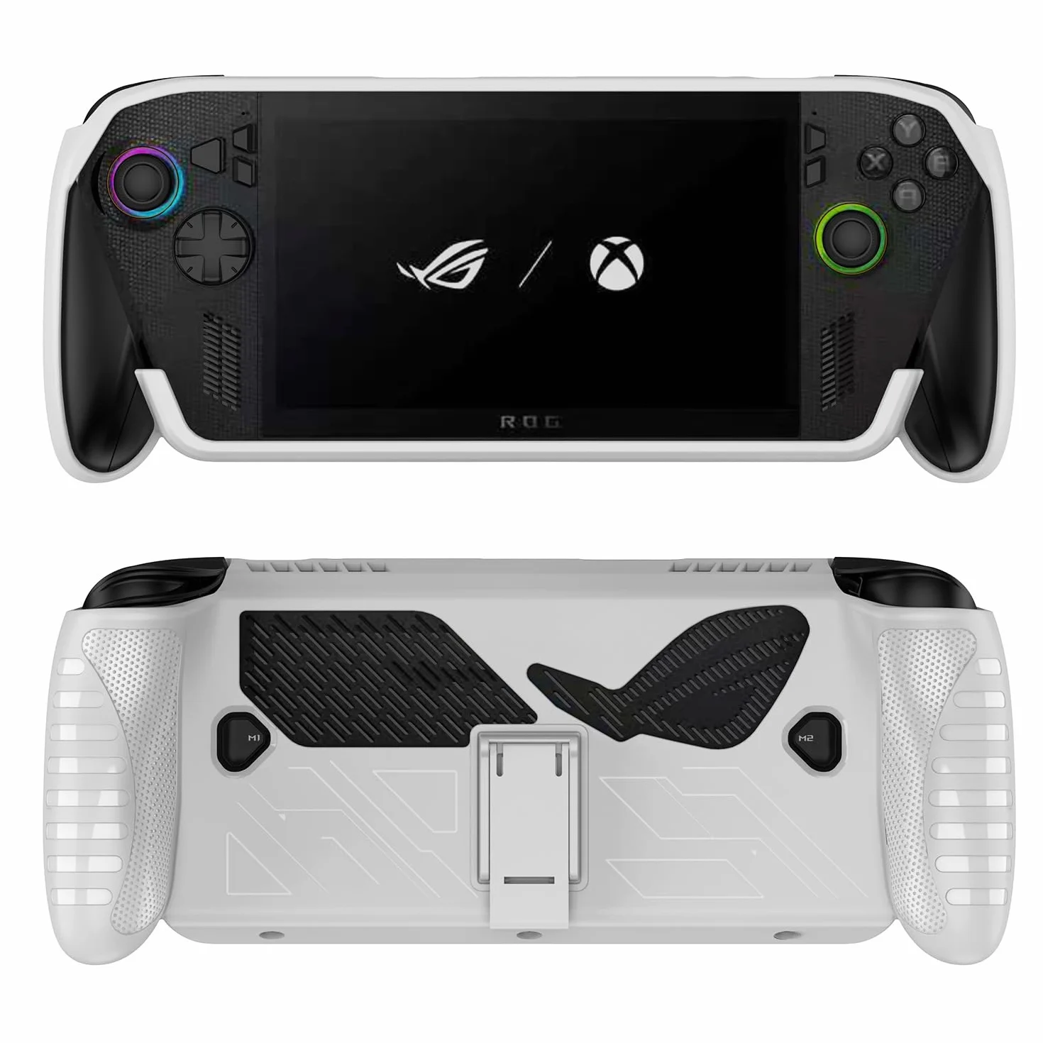 Etui na Asus ROG Xbox Ally, Ultracienkie Miękkie TPU Etui z Podpórką, Shockproof Ochronne Kickstand Case dla Asus ROG Xbox Ally-Biały