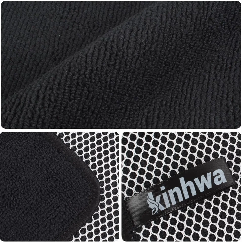 KinHwa Microfiber Dish Cloths Absorbent Quick Dry 7x7 inch 9 Pack Black