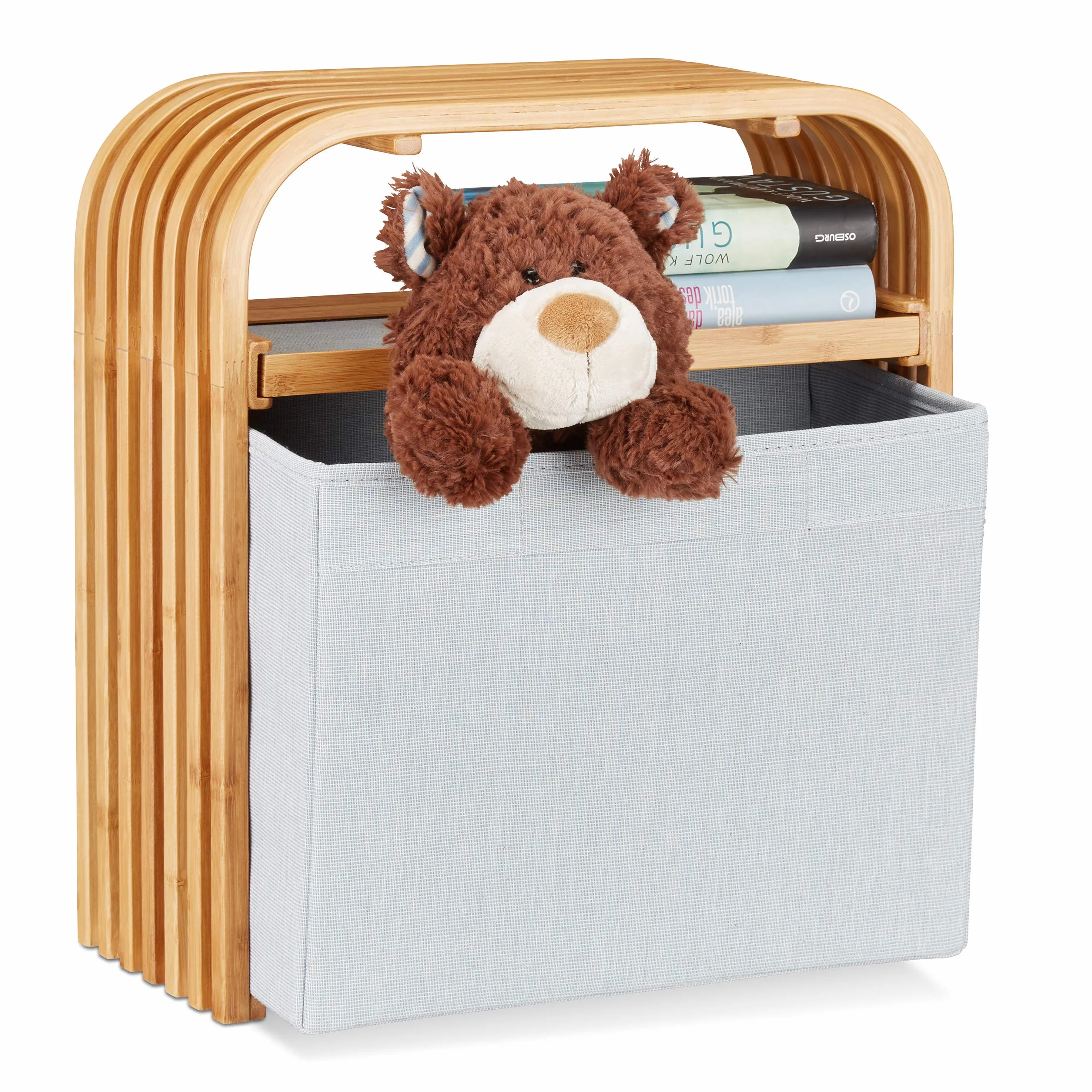 Hocker z bambusa z miejscem na przechowywanie, design, schmalny, idealny do garderoby, siedzisko, holzhocker, naturalny