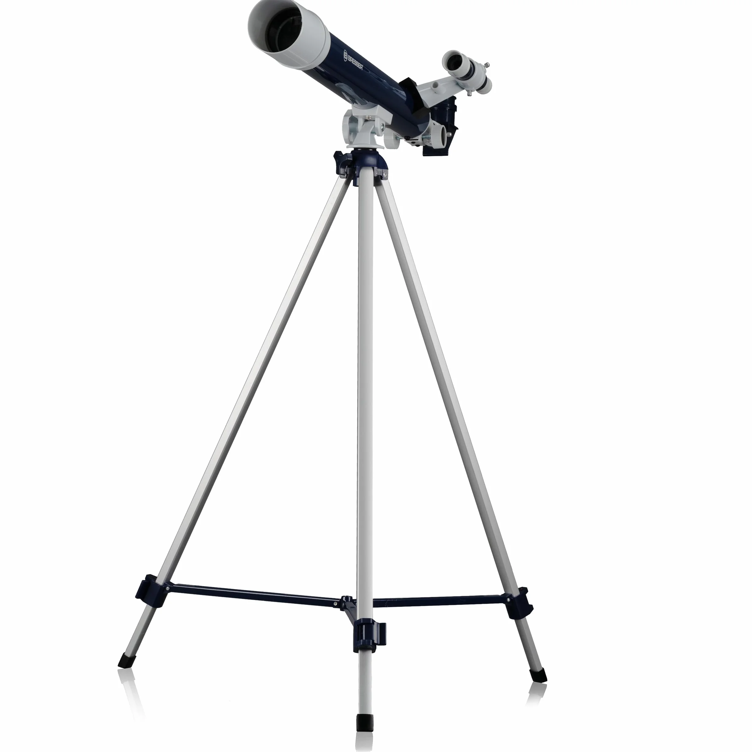 Bresser Herkules 50/600 teleskop, otwór 50 mm, powiększenie 30-150x, mocowanie azymutalne, 3 okulary, filtr księżycowy, lustro zenitalne