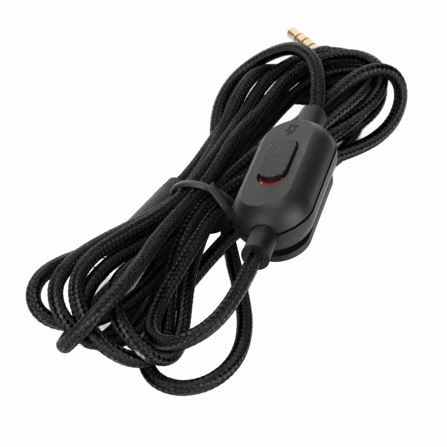 Ausla Zamienny kabel audio do słuchawek, kompatybilny z G Pro G Pro X G433 G233 200 cm wyciszenie, regulator głośności (czarny)