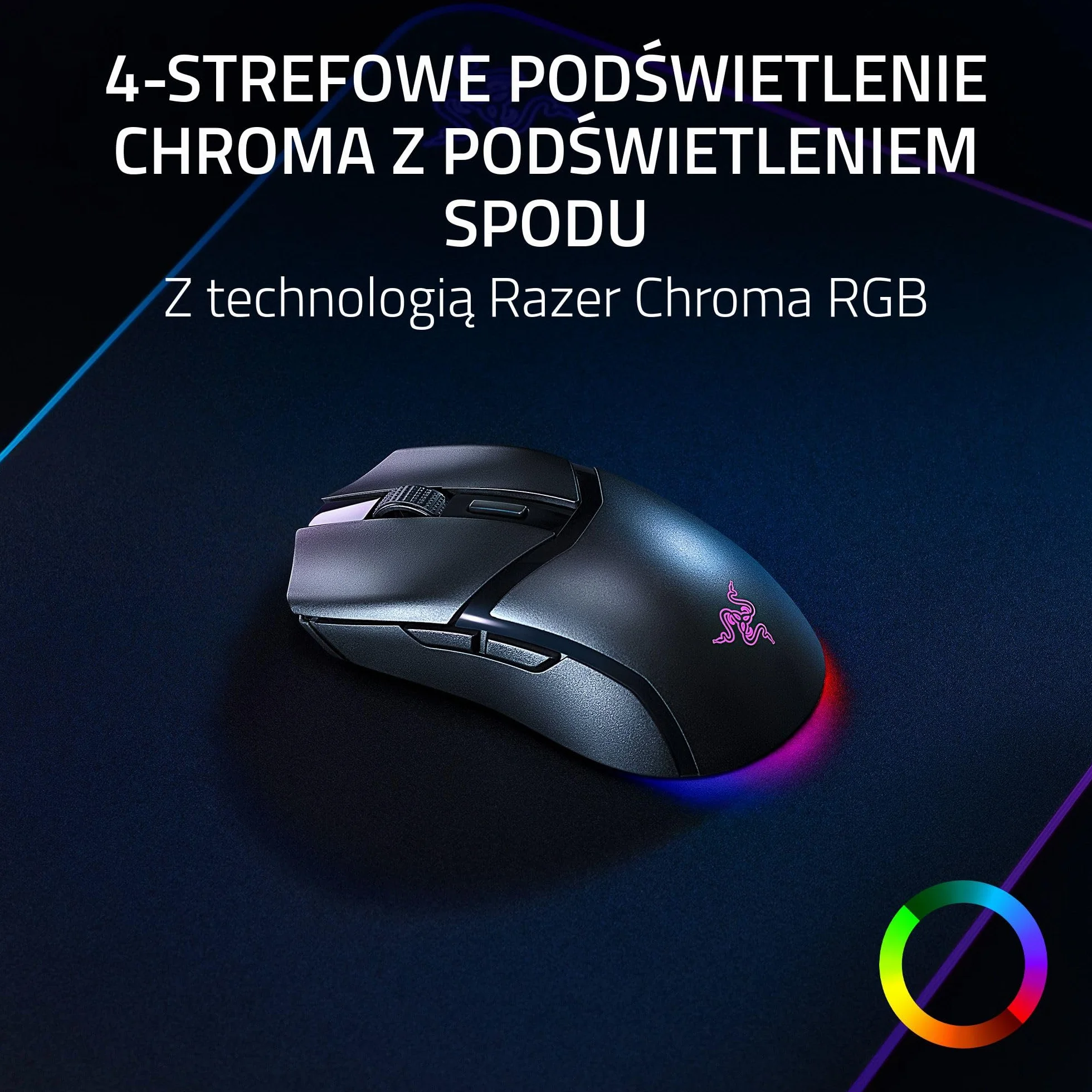 Razer Cobra HyperSpeed bezprzewodowa mysz do gier 62g 26K dpi 1000 Hz Bluetooth Czarny