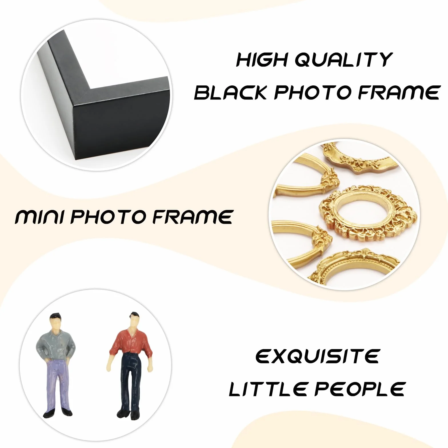 DIY Mini Muzeum Silueta Box, Zestaw Wyświetlacza Pamięci Z 8 Mini Złotymi Ramkami I 8 Losowymi Figurkami, Kreatywna Ramka Na Obrazy Z Oświetleniem LED Na Rocznicę, Ślub, Dekoracja Domu
