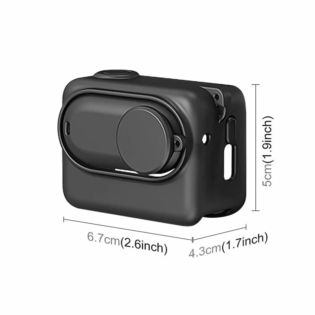 PULUZ Etui ochronne do Insta360 GO 3S pudełko do ładowania aparatu, silikonowa osłona z osłoną obiektywu i paskiem, akcesoria do kamer akcji Insta 360 GO 3S