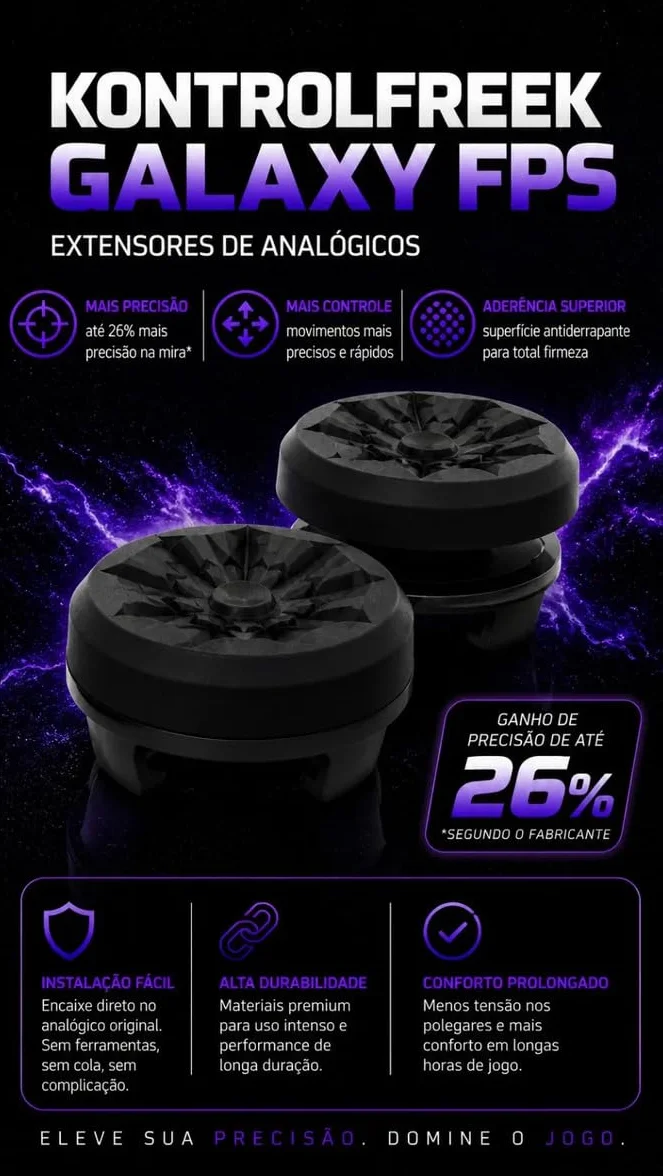 KontrolFreek FPS Freek Galaxy White do Playstation 4 (PS4) i Playstation 5 (PS5), Performance Thumbsticks | 1 wysoki stan, 1 średni stan, biały