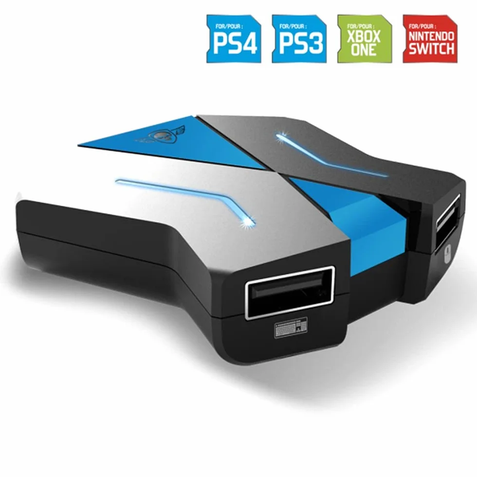 SPIRIT OF GAMER - Adapter Klawiatury I Myszy - Kompatybilny Z Kontrolerami PS4/PS3/Switch/XBOX - Konwerter Konsoli Do Gier Wideo - Graj Za Pomocą Klawiatury I Myszy Z CROSSGAME 1