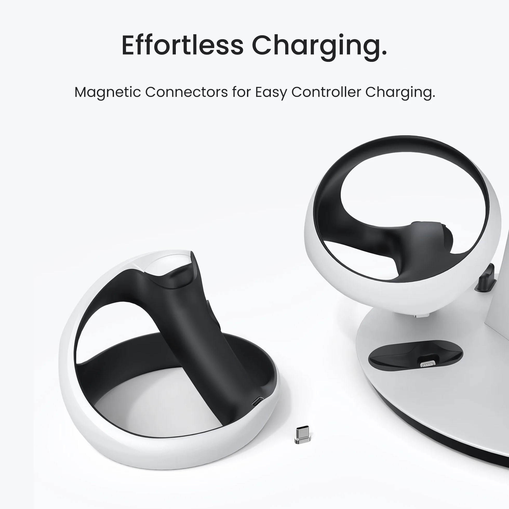 KIWI design D2 Stacja ładująca kontroler 3 w 1 do PSVR2 i PS5 ze stojakiem na wyświetlacz VR i wskaźnikiem ładowania LED