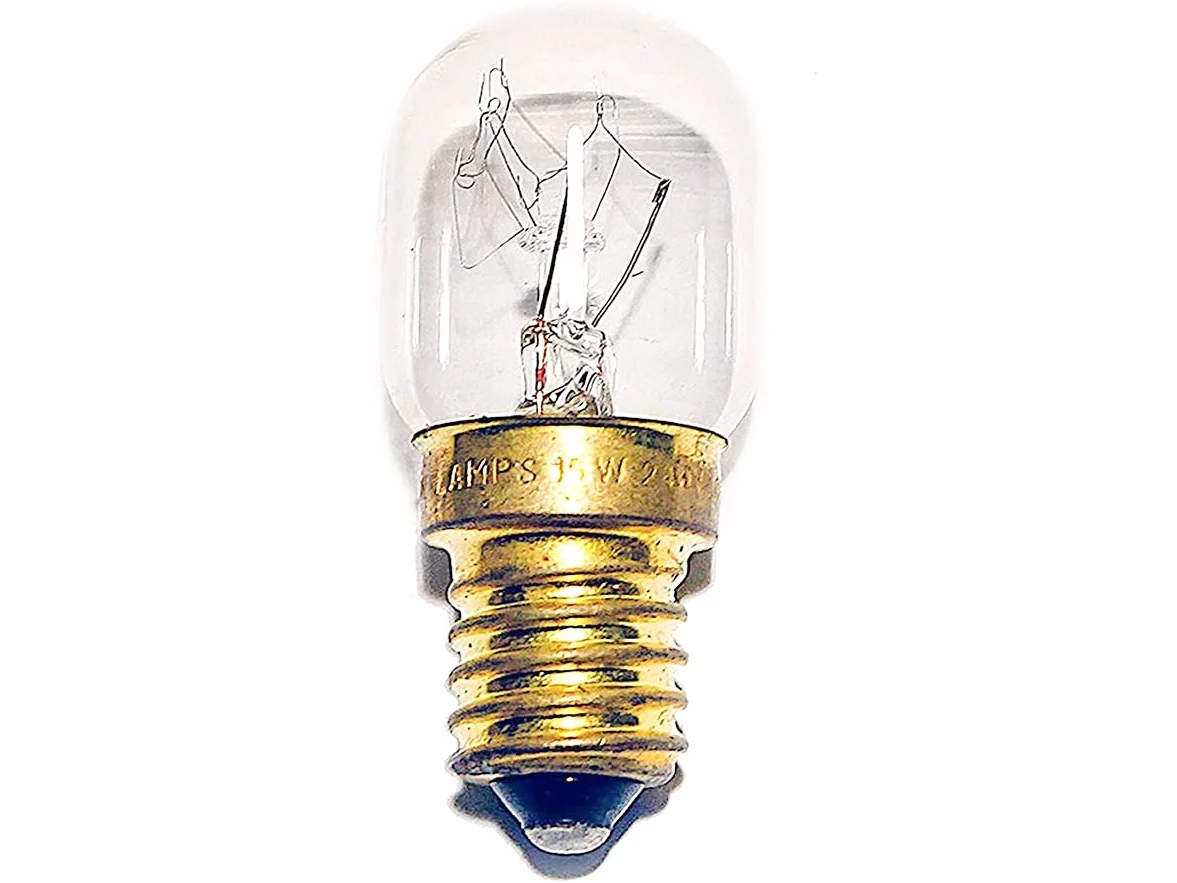 2 żarówki do piekarnika i mikrofalówki, E14 15W 230V 80 lumenów 2800K, Odporna na Wysokie Temperatury do 300 stopni (ST25 ⌀25mm)
