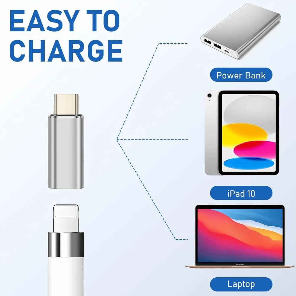 Flintronic Adapter USB-C na Apple Pencil 1. generacji, kompatybilny z iPad 10. generacji