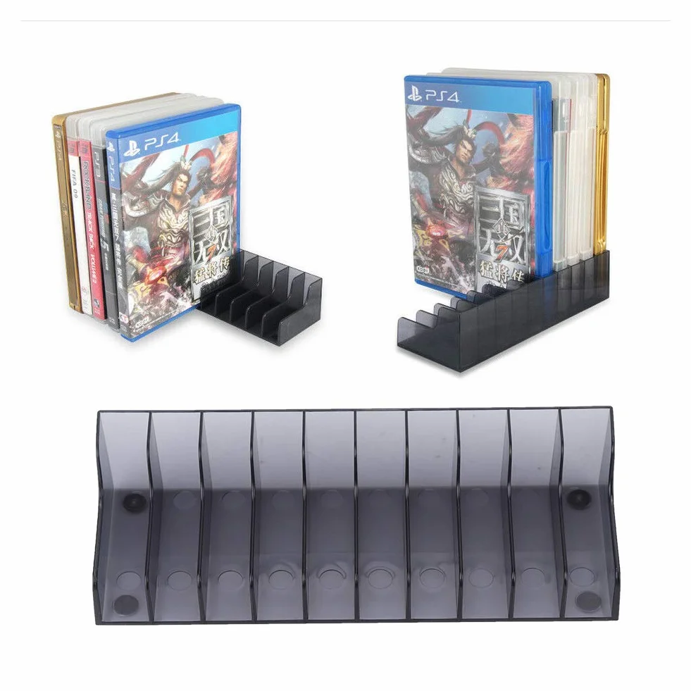 Yosoo Health Gear Otwarta Półka na Karty do Gier, Płyty CD, DVD, Blu Ray - 2 Szt. Uniwersalne Pudełko, Organizer, Etui na Gry Wideo, VHS, Stojak