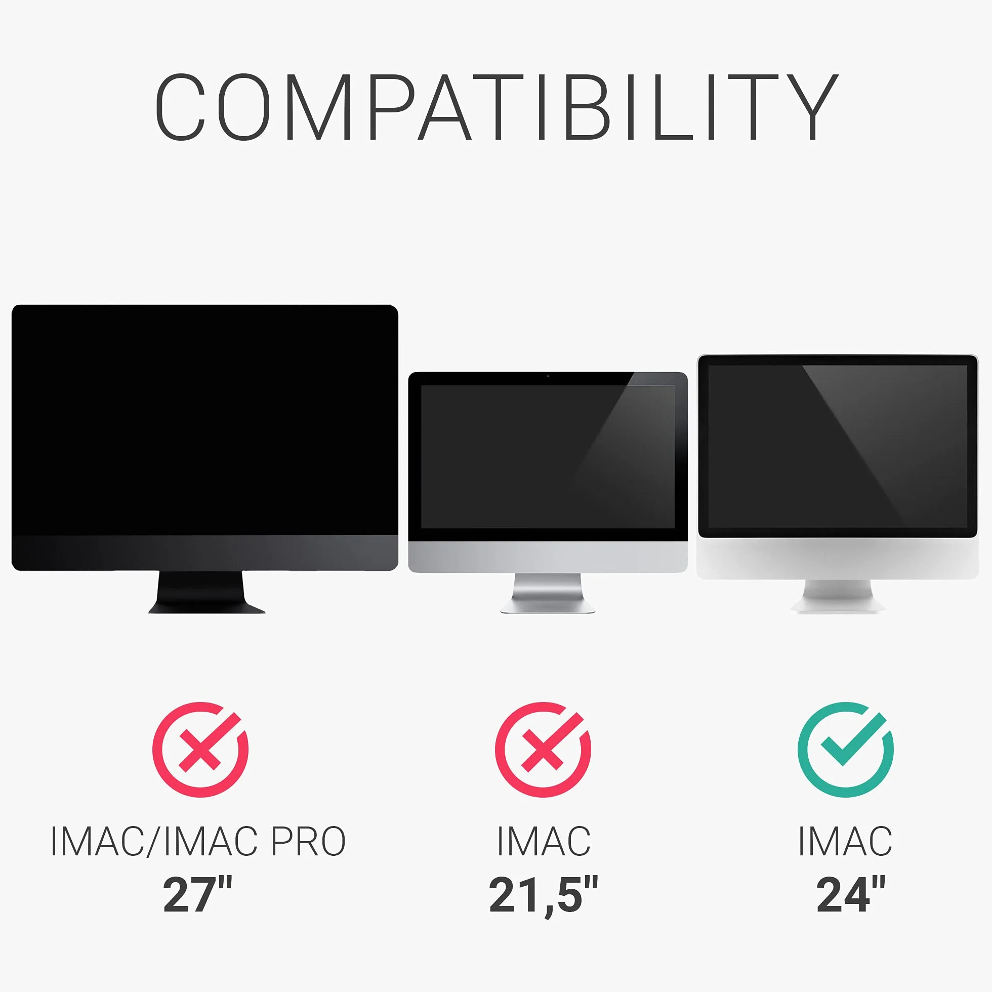 kwmobile Etui kompatybilne z Apple iMac 24" - z kieszenią na Apple Magic Keyboard, Magic Mouse i kabel - czarny