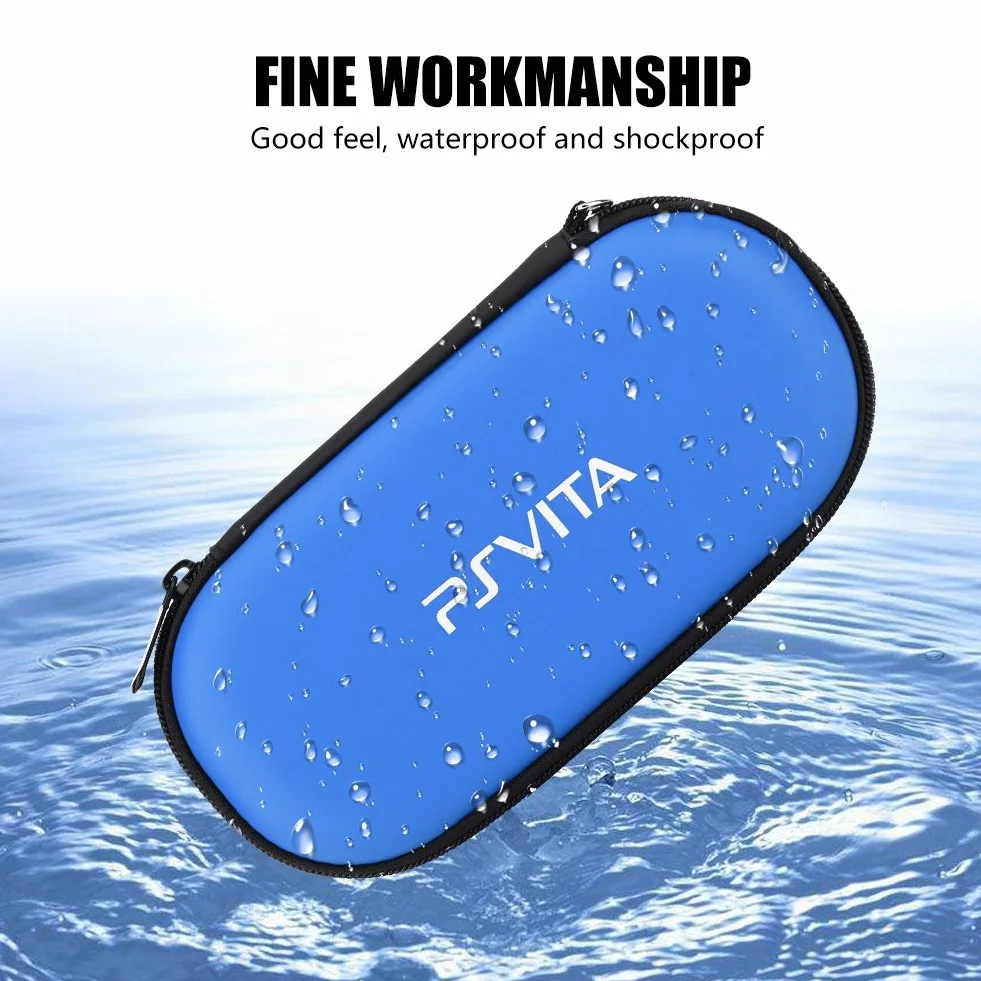 Fosa Wodoodporny pokrowiec ochronny Carry Pouch, torba podróżna, walizka do przechowywania Sony PS Vita, akcesoria słuchawkowe (niebieski)