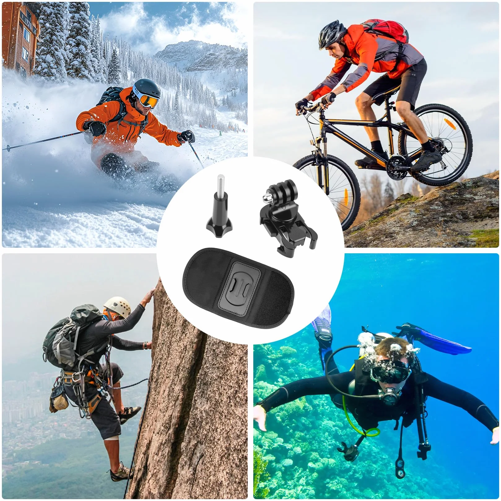 1 zestaw uchwytu paska na ramię do plecaka dla GoPro, uchwyt plecaka, uchwyt paska plecaka, system mocowania do DJI Osmo 360/Action, Insta360 X5, akcesoria do kamery sportowej