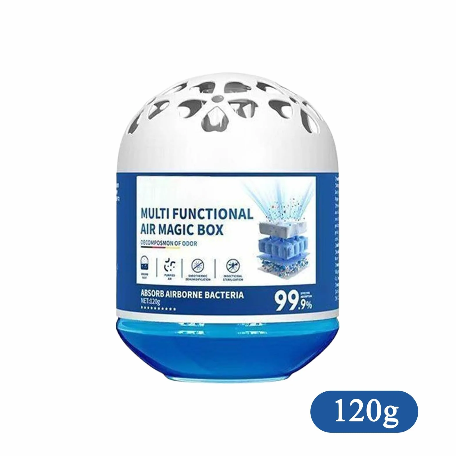Oczyszczacz powietrza do domu, 120 g, filtr kurzu, pudełko do oczyszczania powietrza, odświeżacz powietrza dla całej rodziny, do sypialni, łazienki, biura, piwnicy, garażu, mieszkania