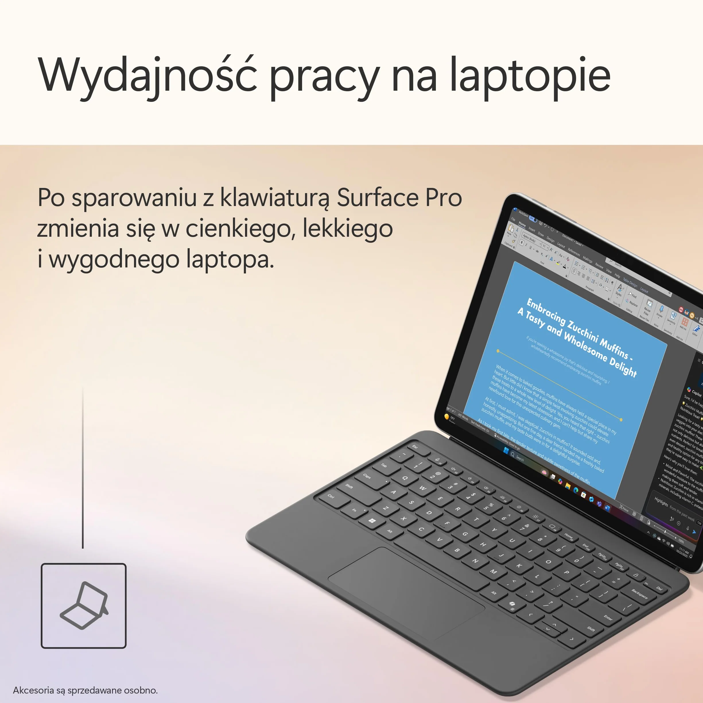 Microsoft Surface Pro | Copilot+ PC | 12-calowy ekran dotykowy LCD | Snapdragon® X Plus | 16 GB pamięci RAM | 512 GB SSD | Najnowszy model, 1. edycja | Platyna