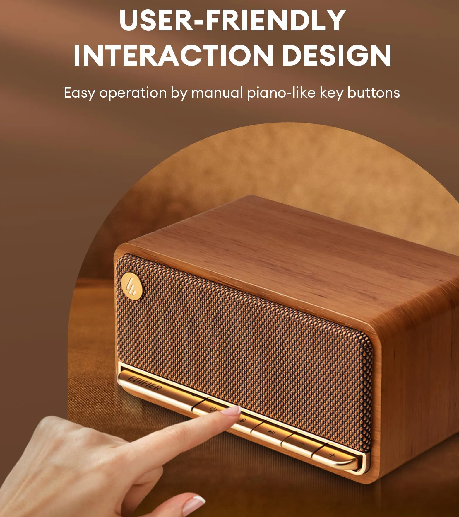 Edifier MP230 Bluetooth Głośnik przenośny, głośnik bezprzewodowy z dźwiękiem stereo do użytku domowego i podróży na zewnątrz, 9 godzin odtwarzania, obsługuje AUX, USB-C, kartę TF, 20W RMS