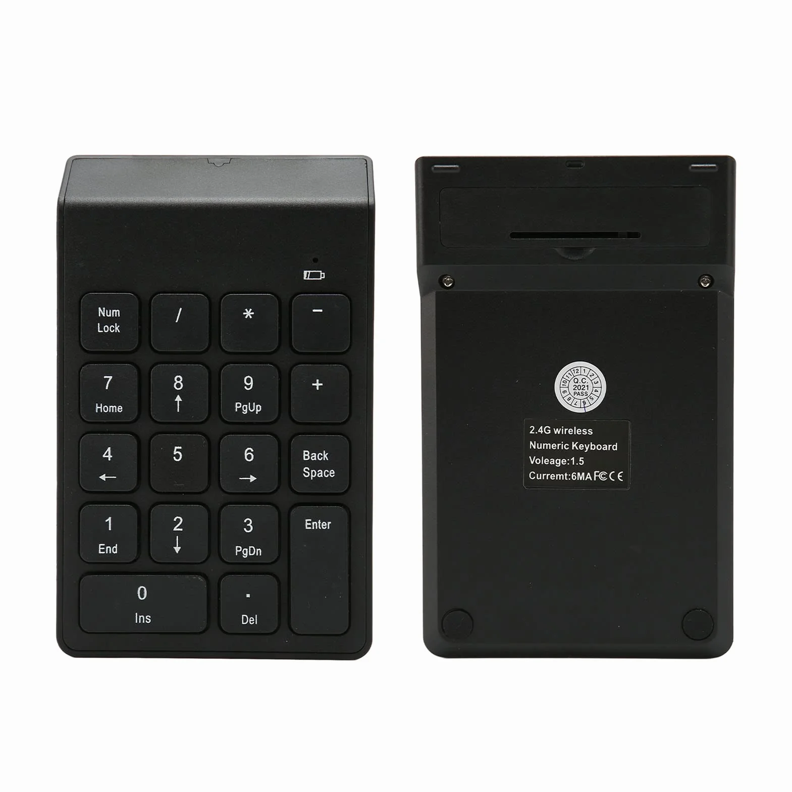 Bezprzewodowa Klawiatura Numeryczna, 18 Klawiszy Przenośny Numer Numpad z Odbiornikiem USB 2.4G dla Tabletów z Systemem Android, dla Systemu Linux, Komputerów Stacjonarnych, dla