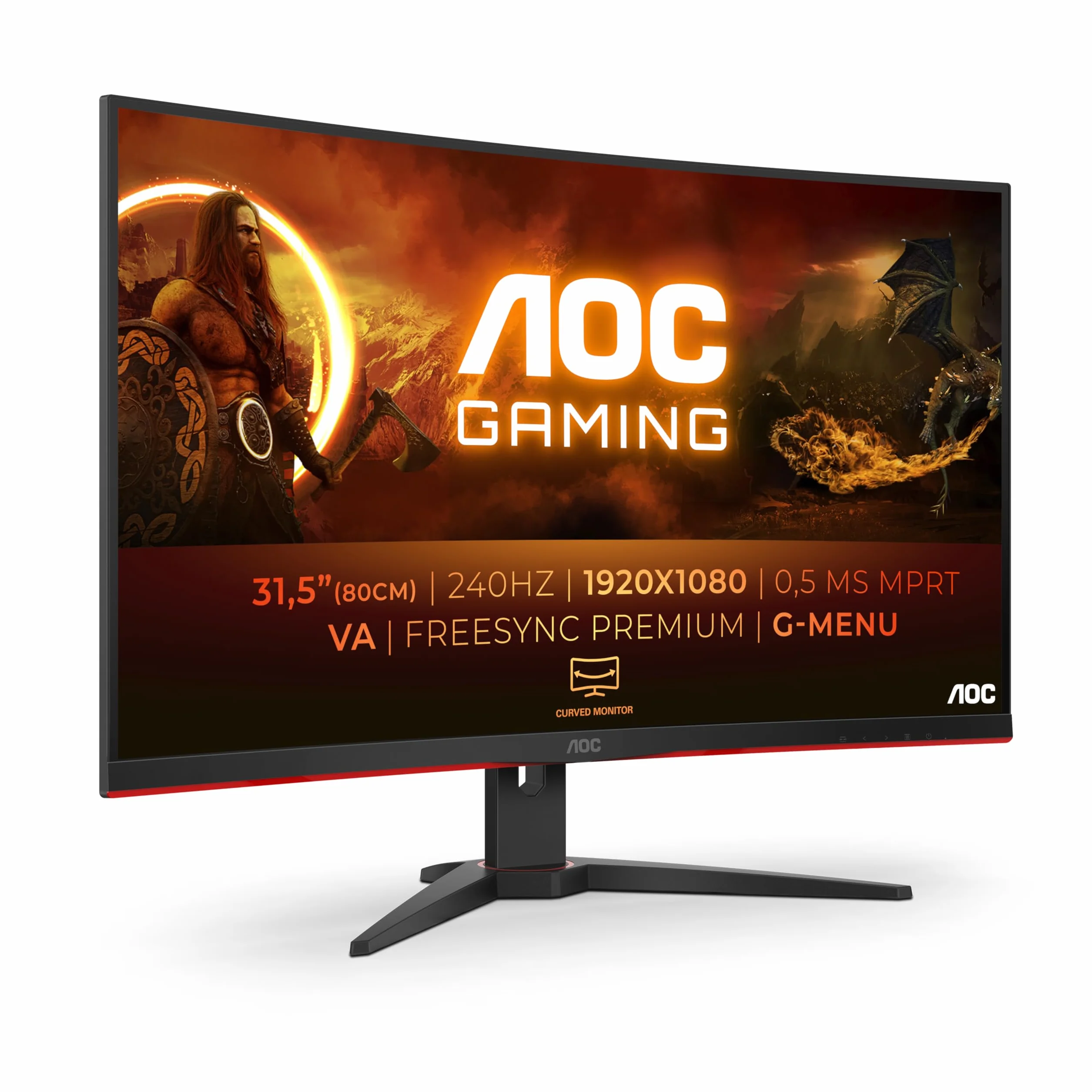 Aoc C32G2ZE/BK 32 Cale, Monitor Gamingowy, Czarny