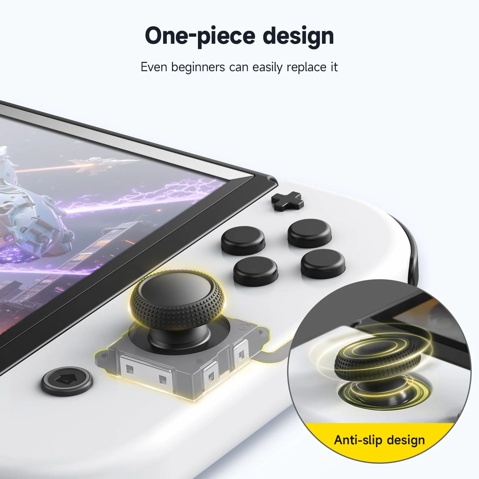 JINGDU Zestaw zastępczy joysticka kompatybilny z przełącznikiem, joystick z efektem Halla, kompatybilny z Switch NS/Switch OLED/Switch Lite, kontroler przełączników, zestaw narzędzi naprawczych, 2 szt
