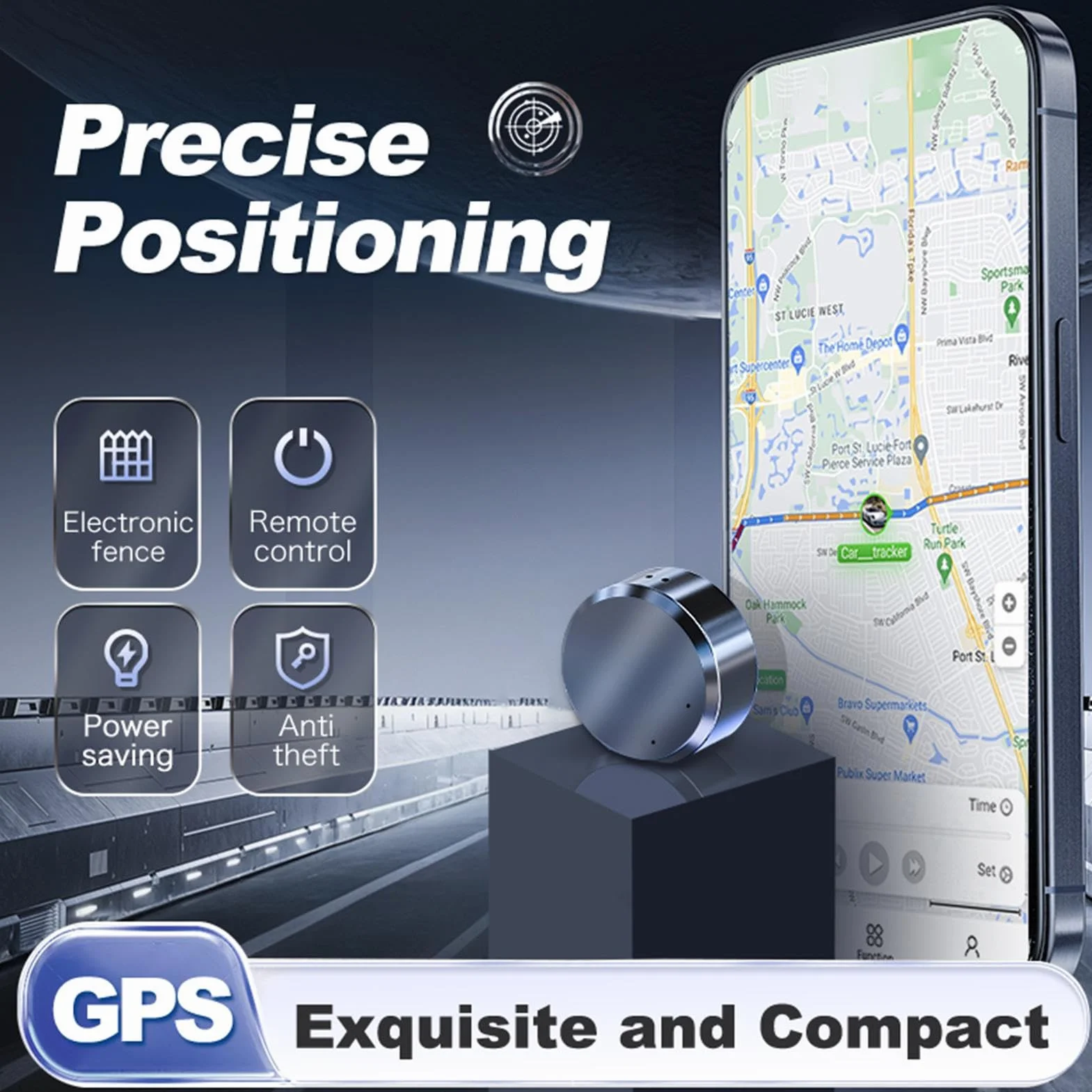 Samochodowy tracker GPS - przenośny tracker do pojazdów 2G z silnym magnesem - w czasie rzeczywistym z globalnym zasięgiem, system antykradzieżowy do motocykli i bagażu