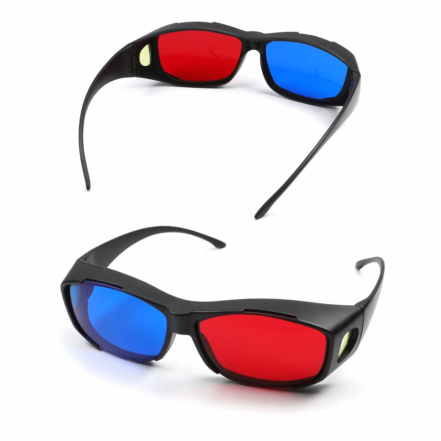Othmro Czerwono-niebieskie okulary 3D / cyjanowe okulary anaglifowe, anaglif wymiarowe okulary 3D Vision do gier telewizyjnych DVD 3D wirtualnego wideo