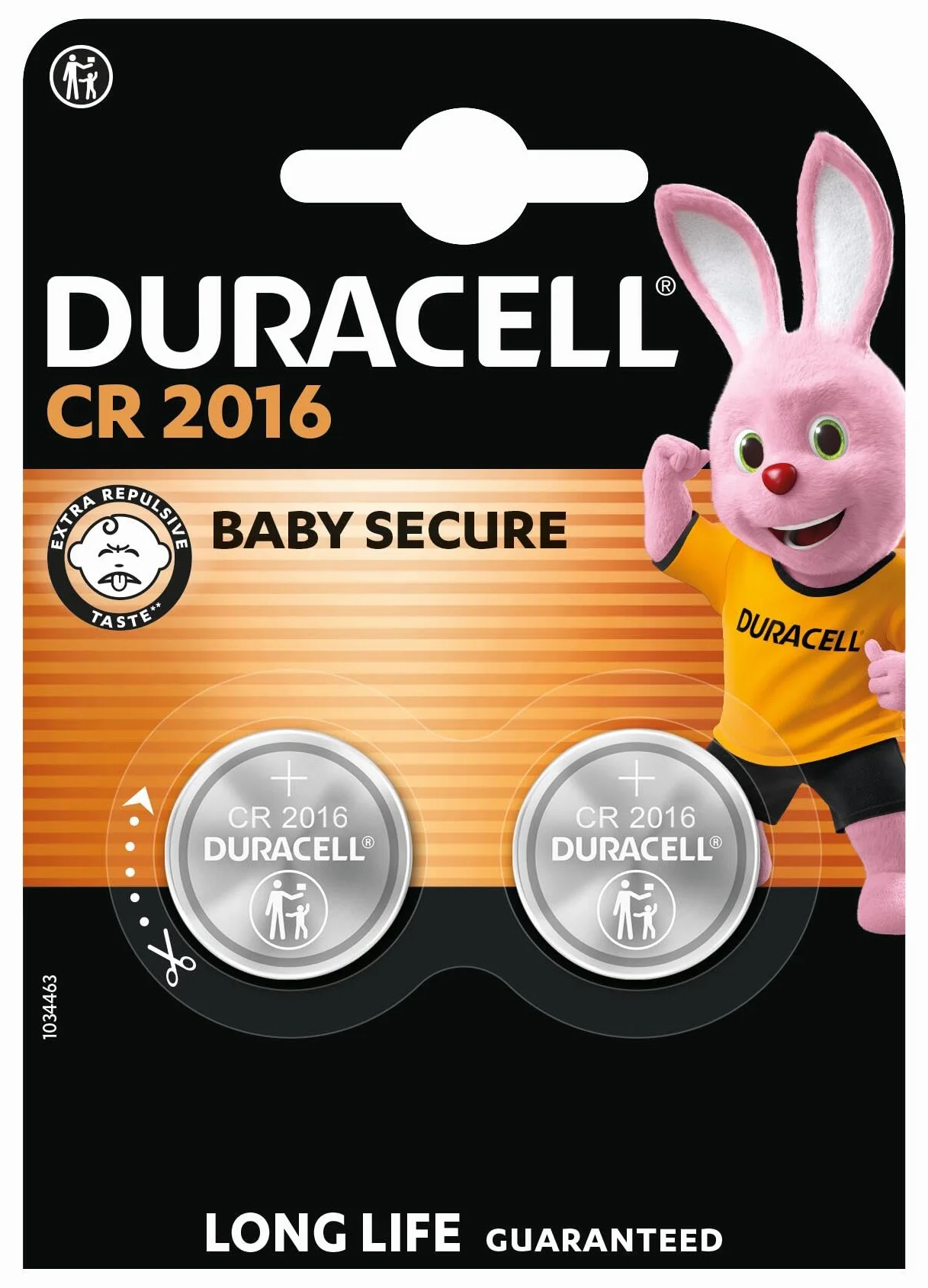 DURACELL 2016 litowe baterie pastylkowe 3V, 2-pak, długie działanie - Technologia Baby Secure-Do kluczy zbliżeniowych małych pilotów zegarków sportowych-Opakowanie bezpieczne dla dzieci