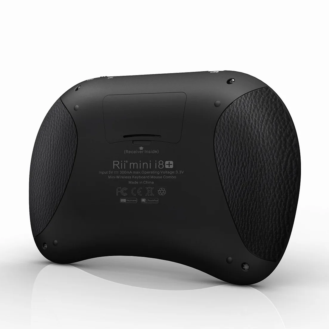 Rii Mini i8+ Wireless (QWERTZ) – mini podświetlana klawiatura z podkładką pod mysz Multi-Touch do Smart TV, mini PC, HTPC, komputerów i gier konsolowych