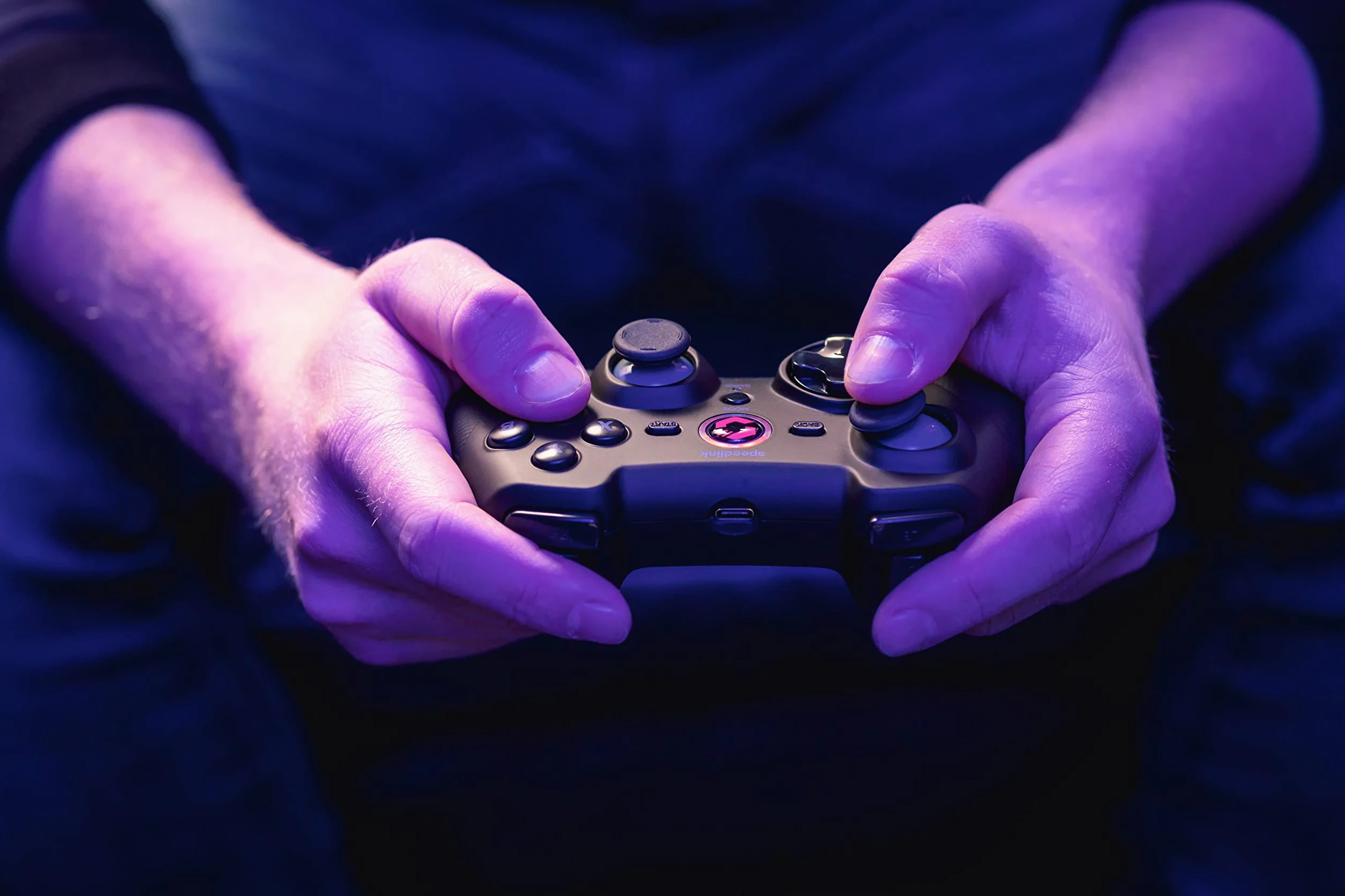 Speedlink RAIT Bezprzewodowy gamepad - Kompatybilność z DirectInput® i XInput, do PC/PS3/Switch/OLED, czarny