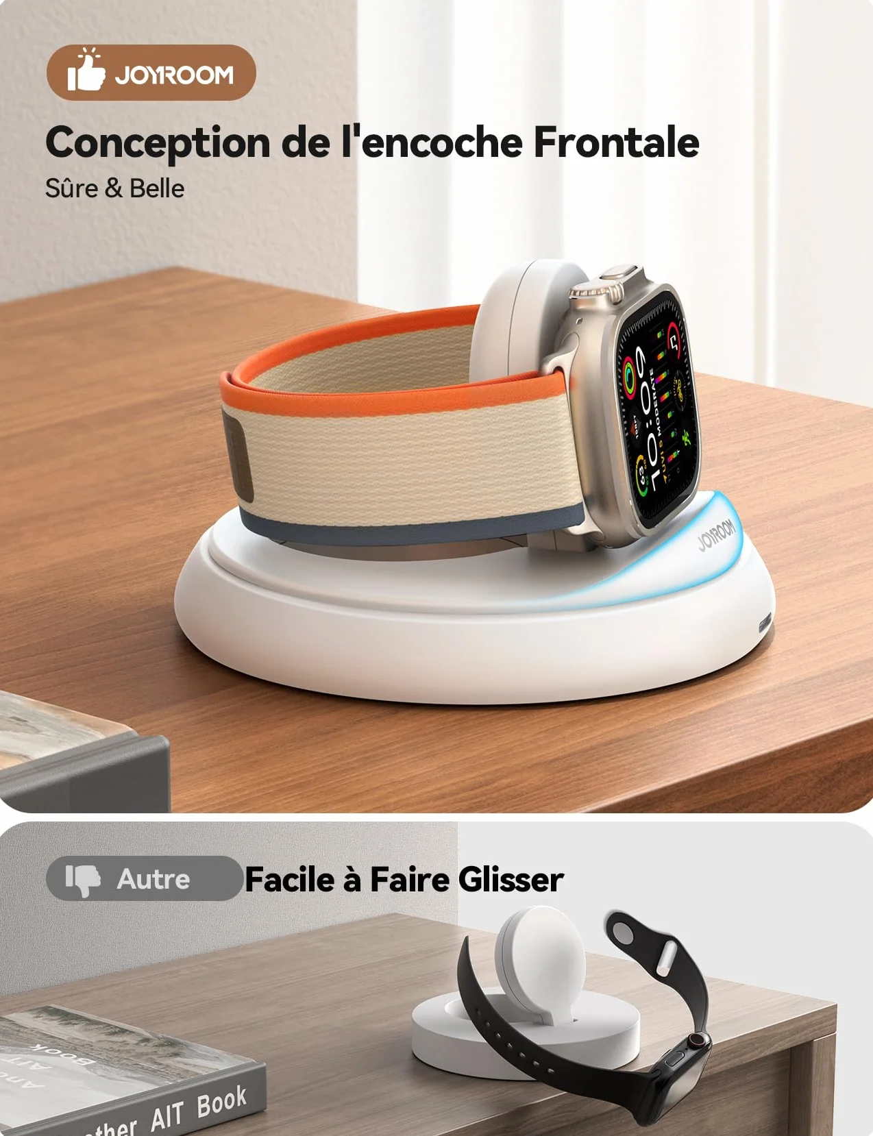 JOYROOM Bezprzewodowy kabel do ładowania do zegarka Apple Watch, magnetyczna ładowarka do zegarka Apple Watch z kablem USB C o długości 1 m, stacja ładująca iWatch do Apple Watch Series