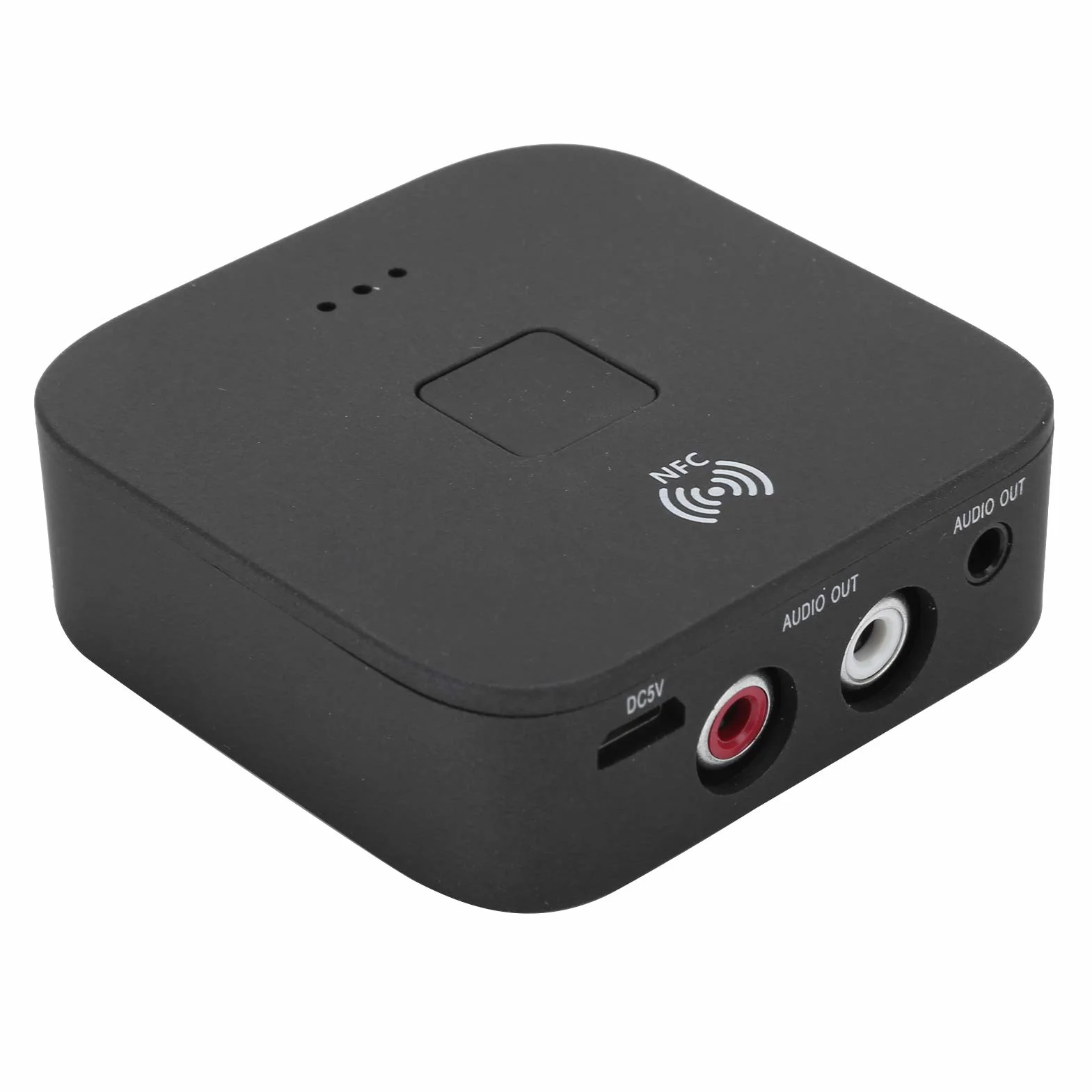 Annadue Bezprzewodowy adapter Bluetooth, odbiornik audio do telewizora, 3,5 mm, AUX, bezprzewodowy odbiornik do telewizora, samochodu, telefonów komórkowych, tabletów, laptopów, czarny
