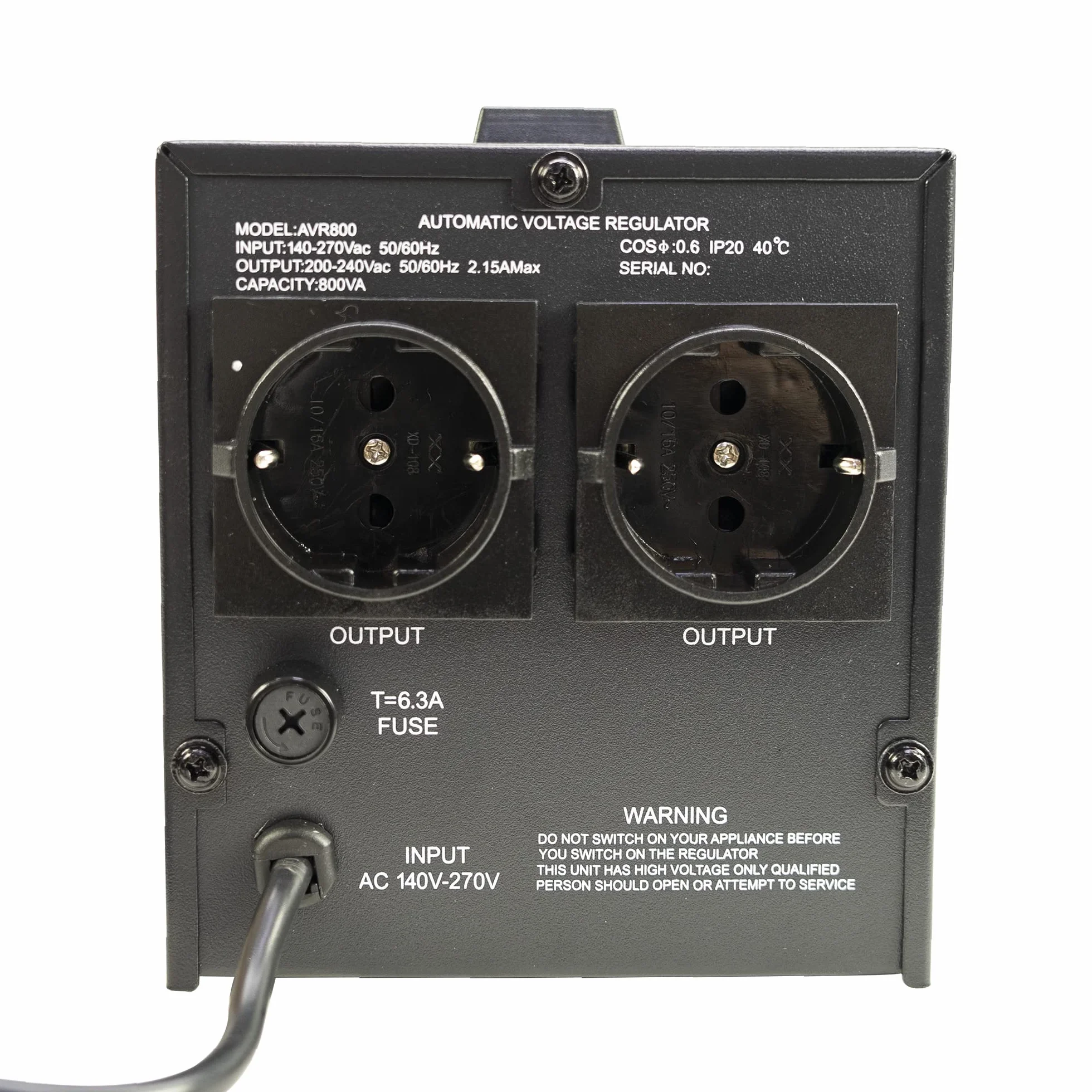 Stabilizator napięcia z przekaźnikiem PNI AVR M800VA, 2,2 A, 480 W, 800 VA regulator napięcia