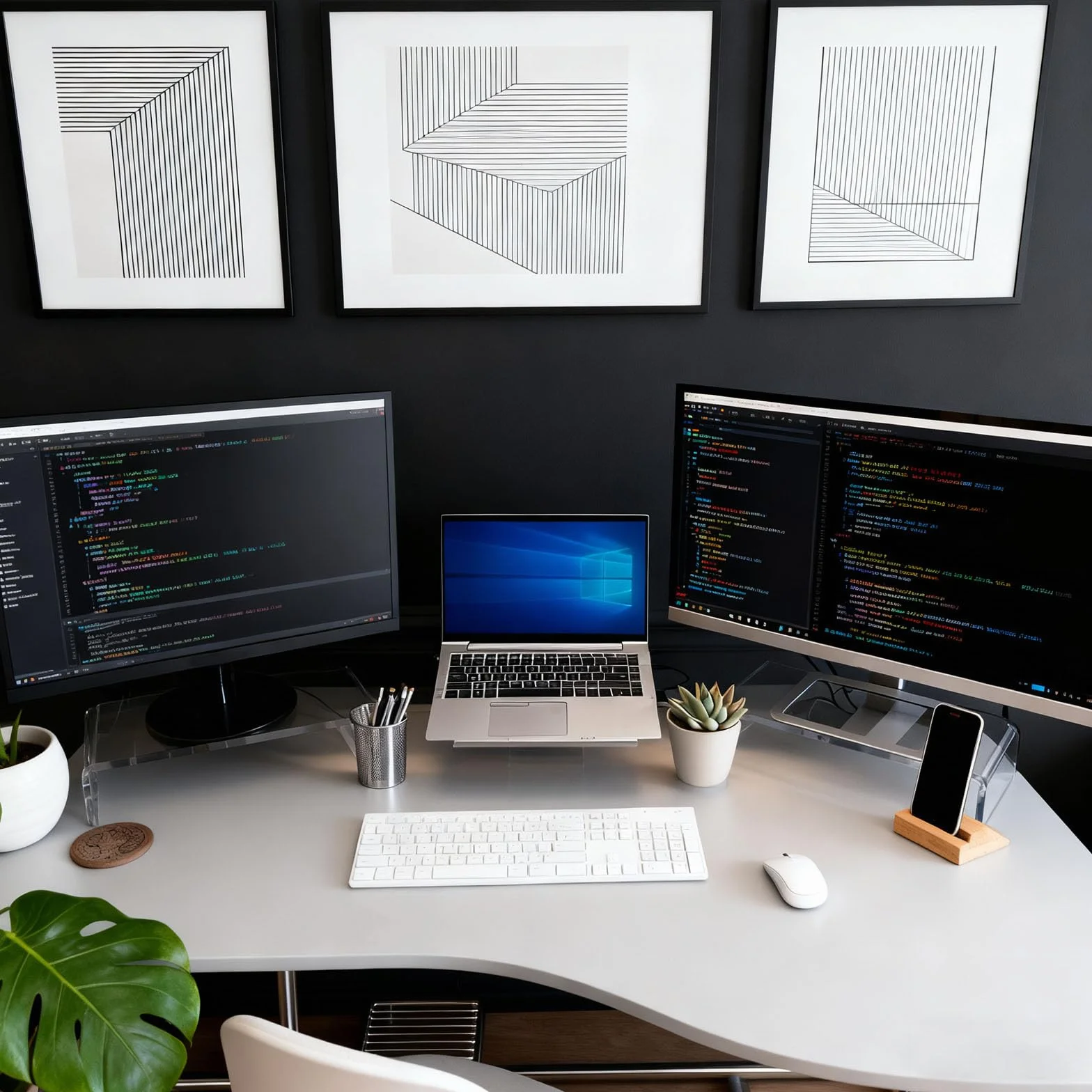 Akrylowy stojak na monitor, podwyższenie monitora, przezroczysta akrylowa podstawka pod monitor z antypoślizgową listwą ochronną, do monitorów, komputerów, notebooków, biurka z podwyższeniem komputera