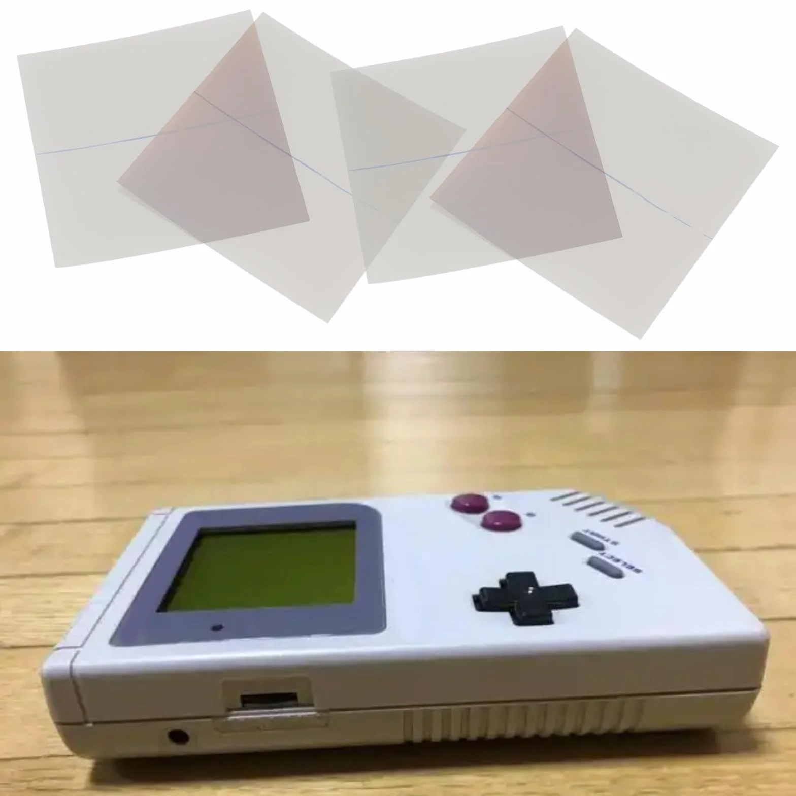 SG Store 4 szt. Polaryzacyjny arkusz folii filtracyjnej kompatybilny z Gameboy Pocket kompatybilny z Gameboy DMG (8,4 x 8,4 cm)