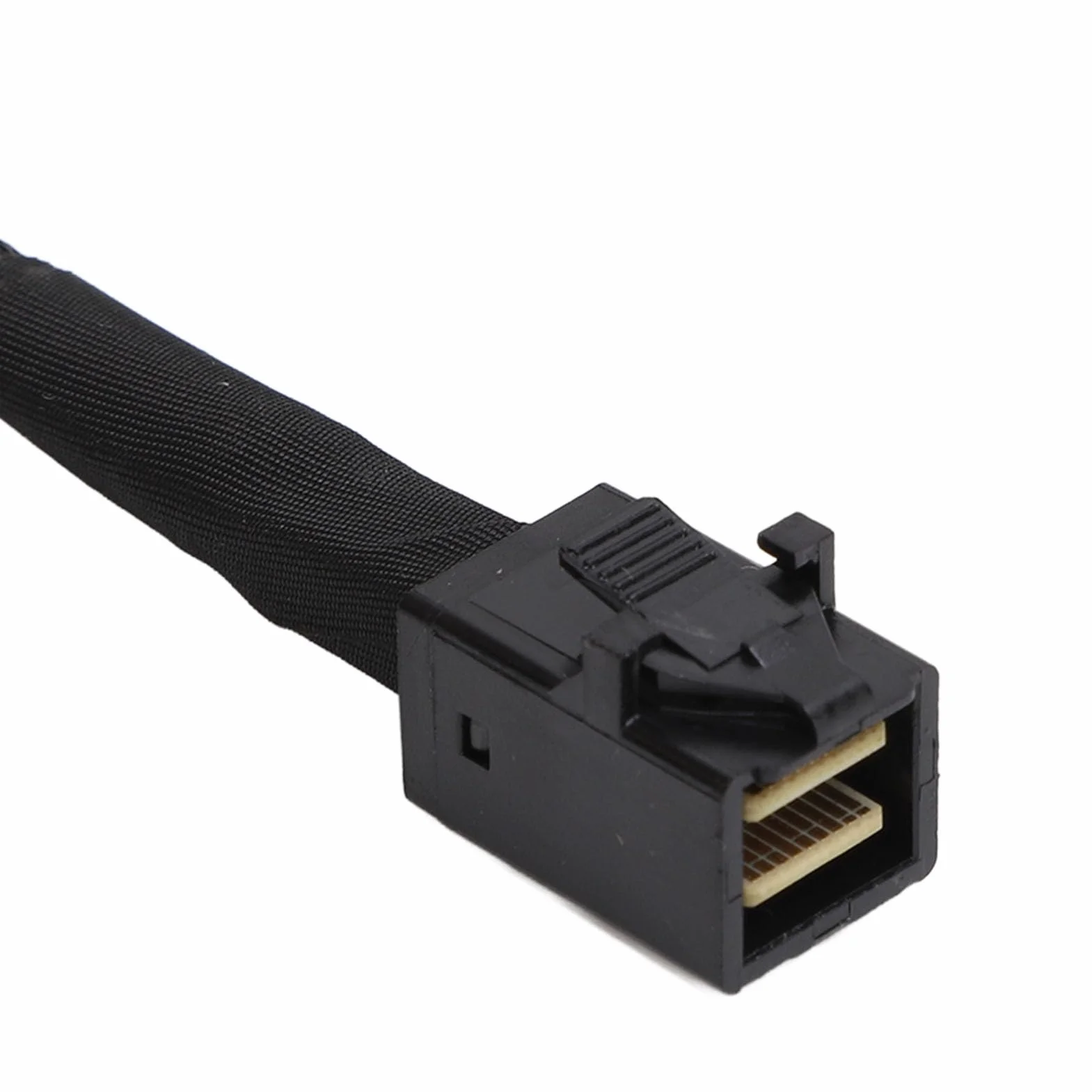 Kabel MCIO 8i do 2*SFF-8643, Przewód MCIO X8 74Pin do Mini SAS HD SFF-8643, Zgodny ze SCSI (SAS), PCIE 5.0, Przesyłania Danych 32GT/s, do Serwerowego Centrum Danych (31,5 cala)