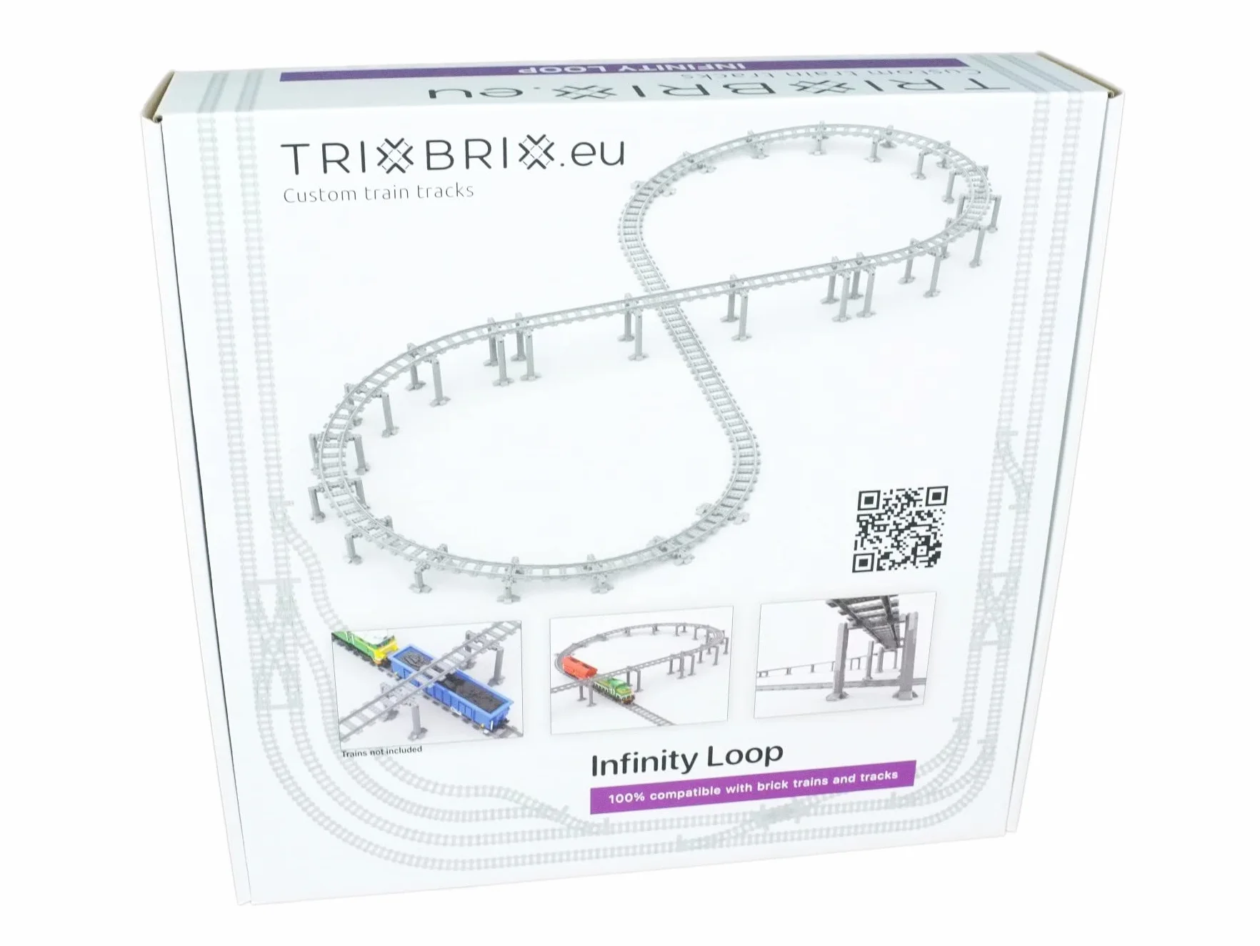 Trixbrix Supports Bundle 2.0 kompatybilny z zestawami Lego City Train 60197 60198 10277 60205 60238 60337 (Infinity Loop)