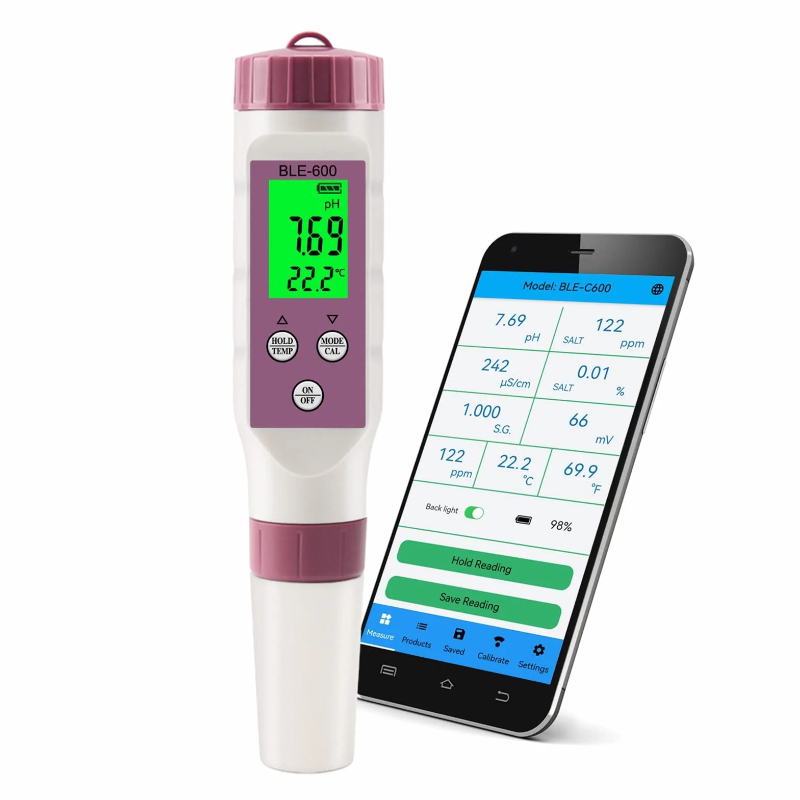 Cyfrowy Tester PH Wody 7 w 1 Bezprzewodowy z Podświetleniem