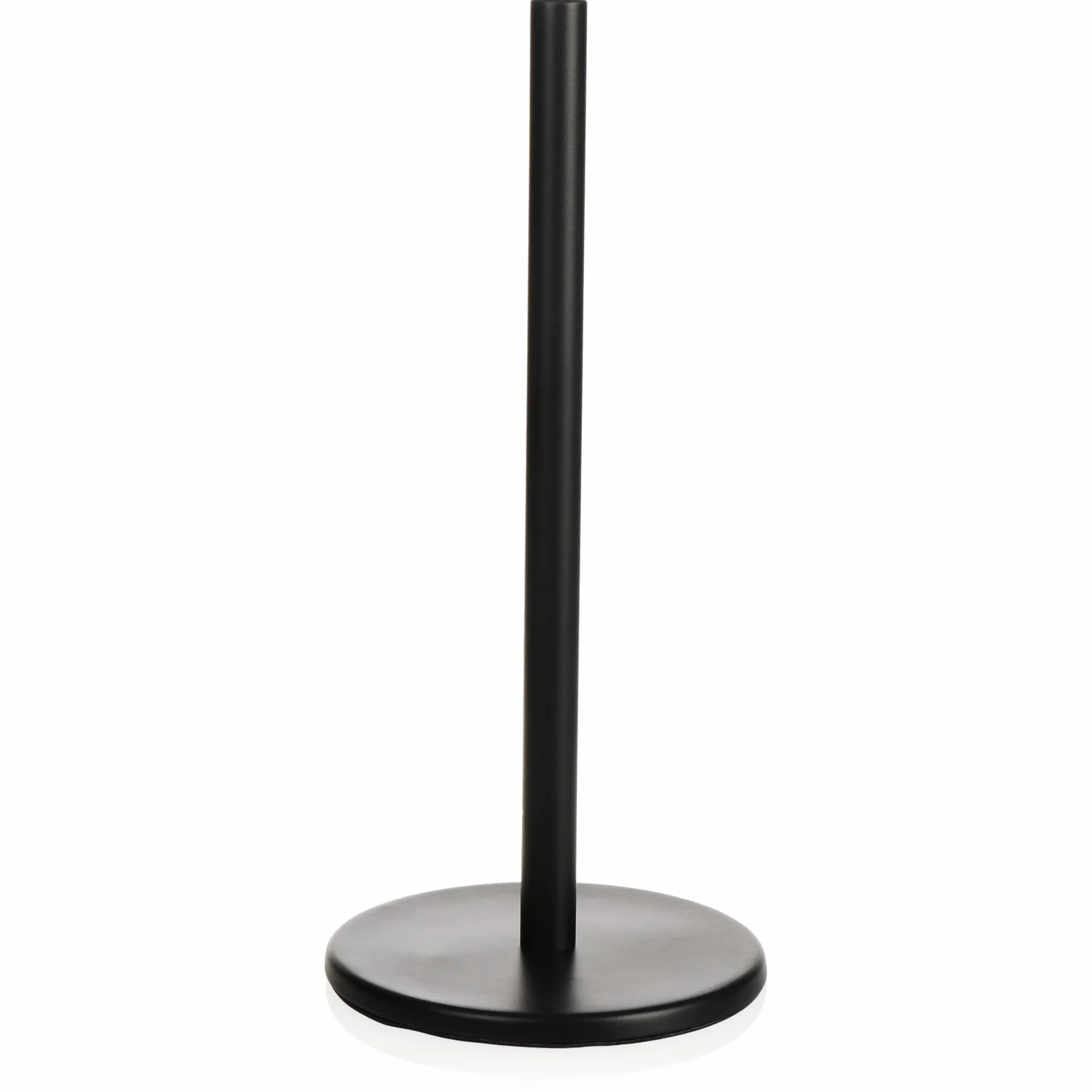COM-FOUR® Stojacy uchwyt na rolke papieru do kuchni - uchwyt na rolke papieru wykonany z metalu - uchwyt na rolke papieru bez wiercenia - 32 cm (01 sztuka - czarny)