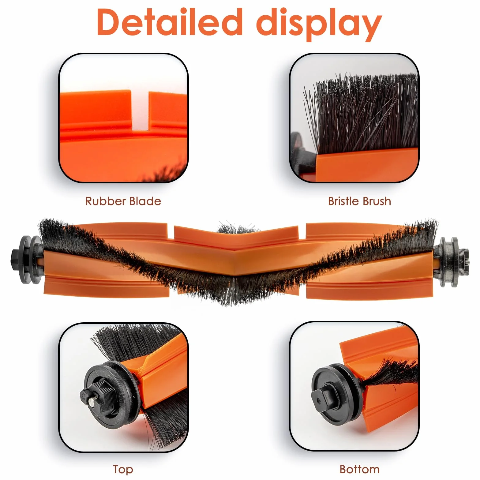 (2 Sztuki) X20+ Wymienne Szczotki Rolkowe Kompatybilne z Xiaomi X20+/ X20 Plus/ 1S/ S20 plus/ S20+/ X10+/ X20 pro, zestaw akcesoriów do głównej szczotki rolkowej, szczotka do wielu powierzchni
