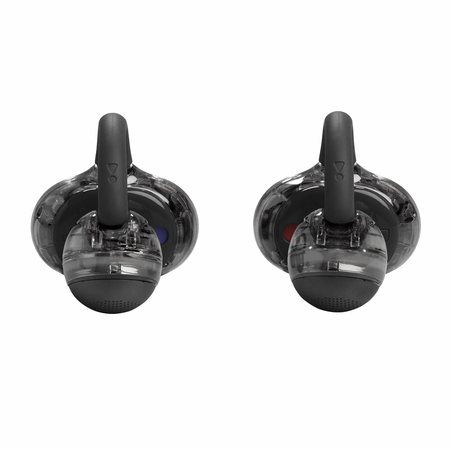 JBL Soundgear Clips True Wireless słuchawki o otwartej konstrukcji, SonicArc Design, do 32 godzin działania, odporne na wodę i kurz IP54, technologia JBL OpenSound, Ghost Black