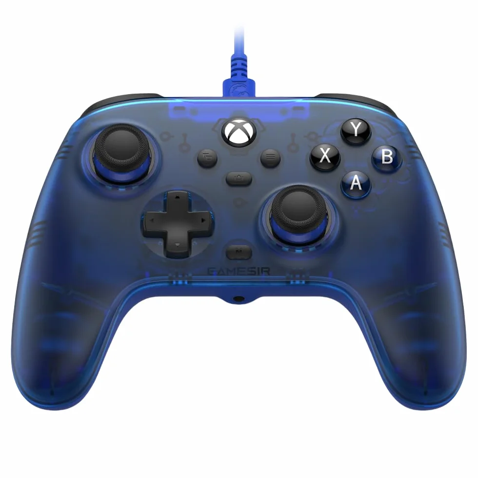 GameSir T7 Wired kontroler do Xbox Series X|S, Xbox One & Windows 10/11, Plug and Play gamepad z Hall Joysticks/Hall Trigger, 3,5 mm Audio Jack - niebieski