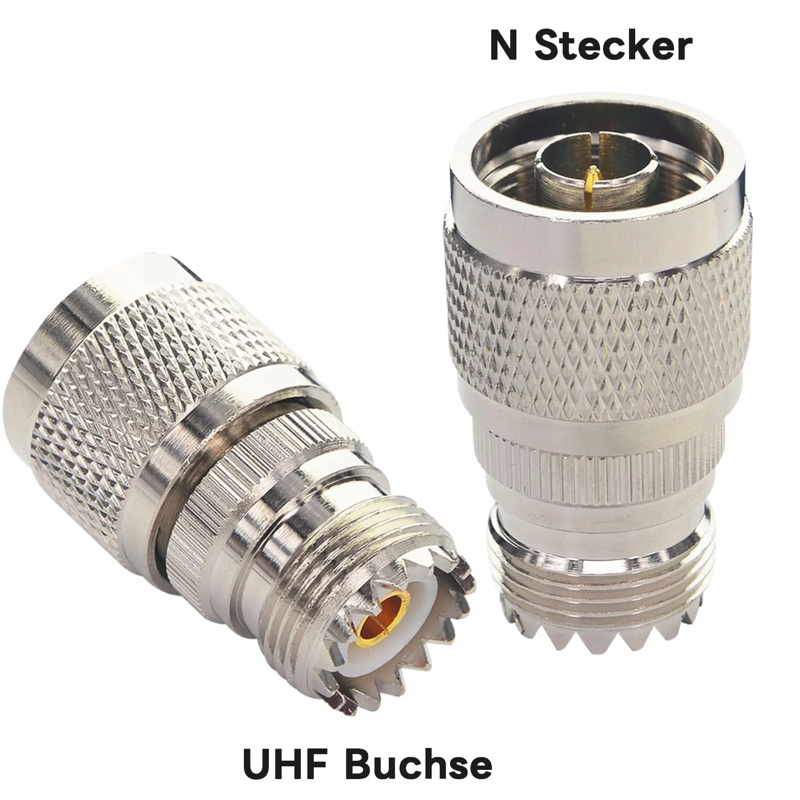 RF Coaxial Adapter UHF Female to N Male Adapter UHF to N Coaxial Male 2 sztuki SO239 to N Adapter Amateur Radio Antenna Adapter for Antenna/WLAN Device/WLAN/Radio
