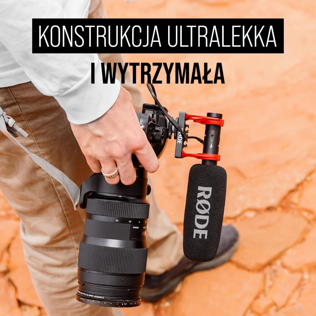 RØDE Microphones VideoMic NTG Mikrofon do Kamery, Czarny/Czerwony